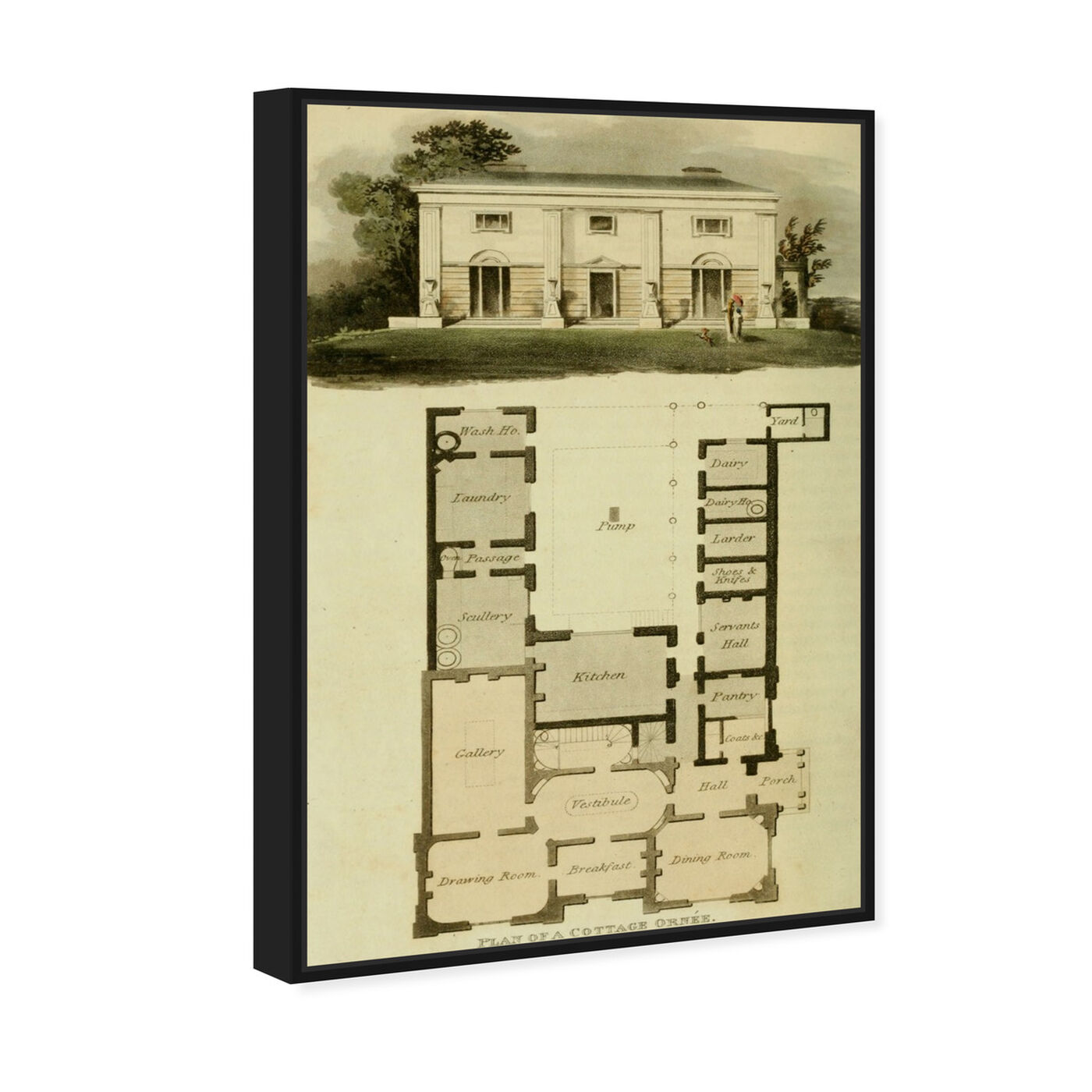 Angled view of Plan of a Cottage Ornee - The Art Cabinet featuring classic and figurative and realism art.