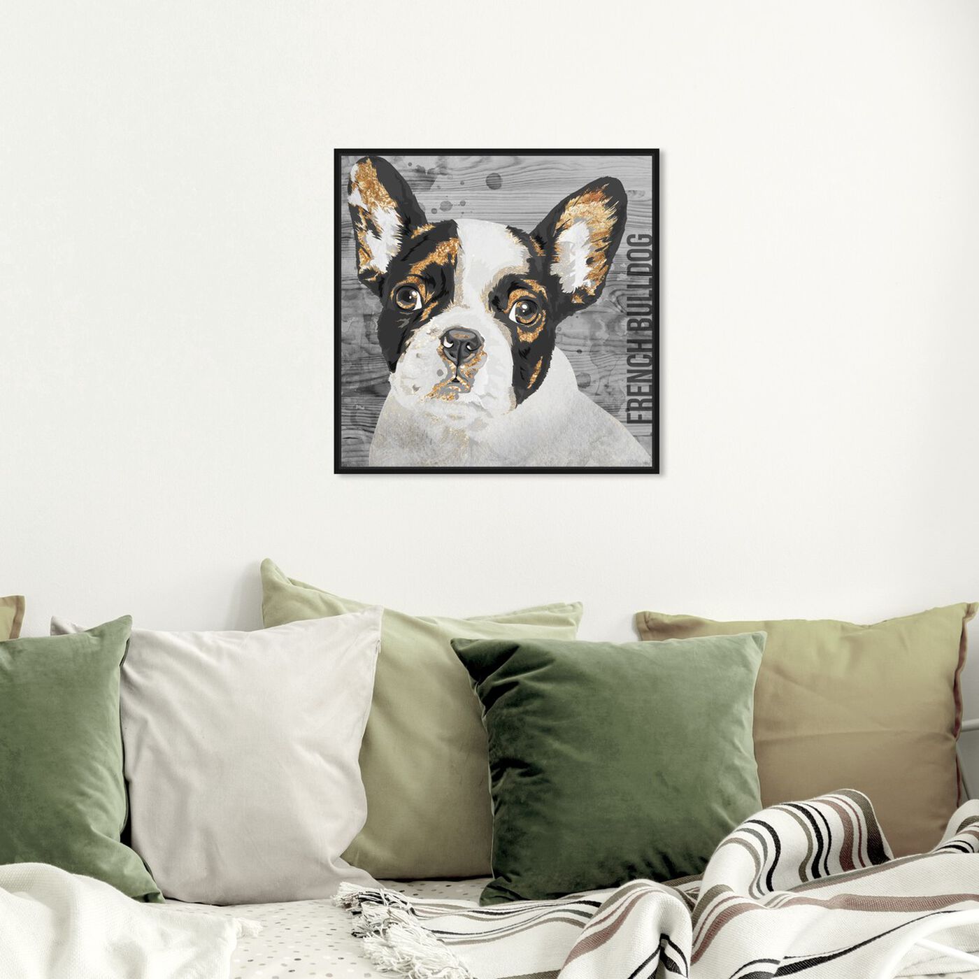 Hanging view of Love My French Bulldog featuring animals and dogs and puppies art.
