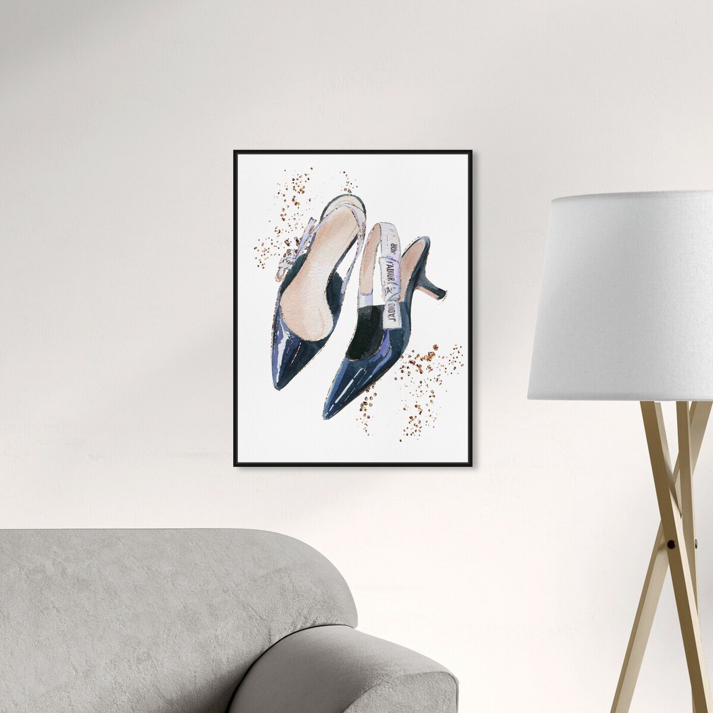 Hanging view of I adore my daily shoes featuring fashion and glam and shoes art.