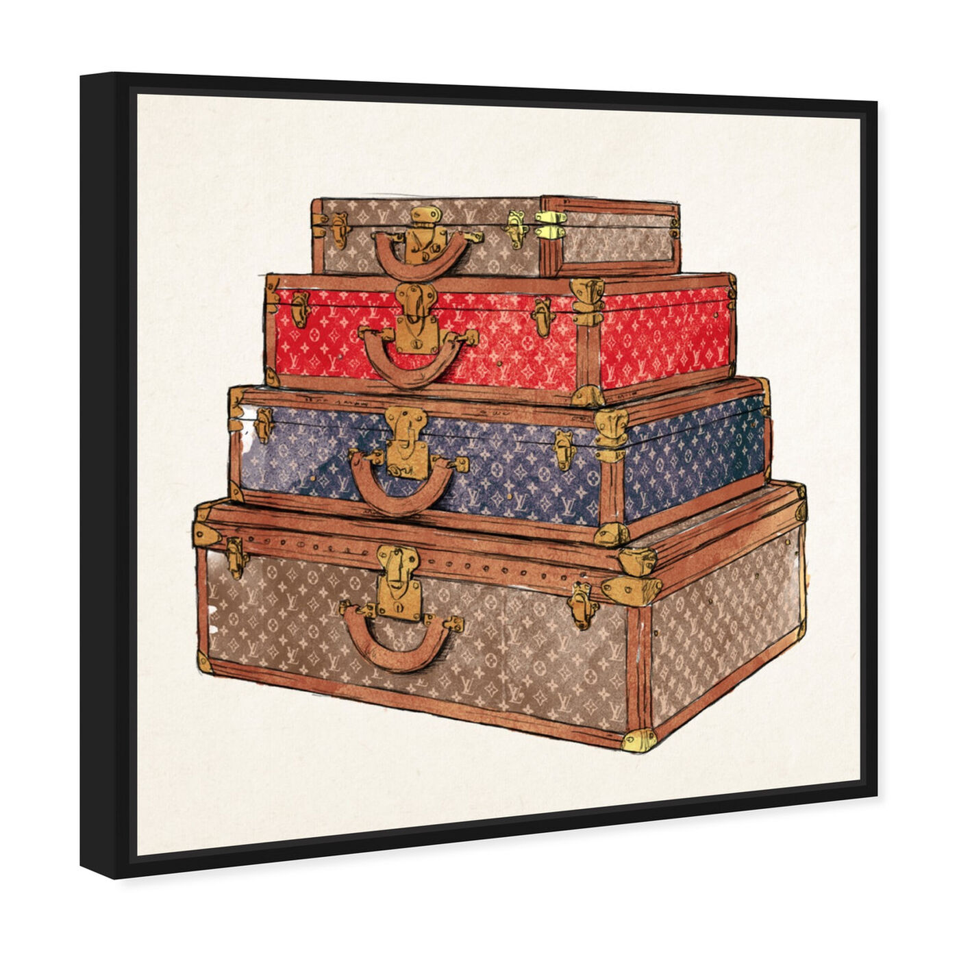 Angled view of The Royal Luggage featuring fashion and glam and travel essentials art.