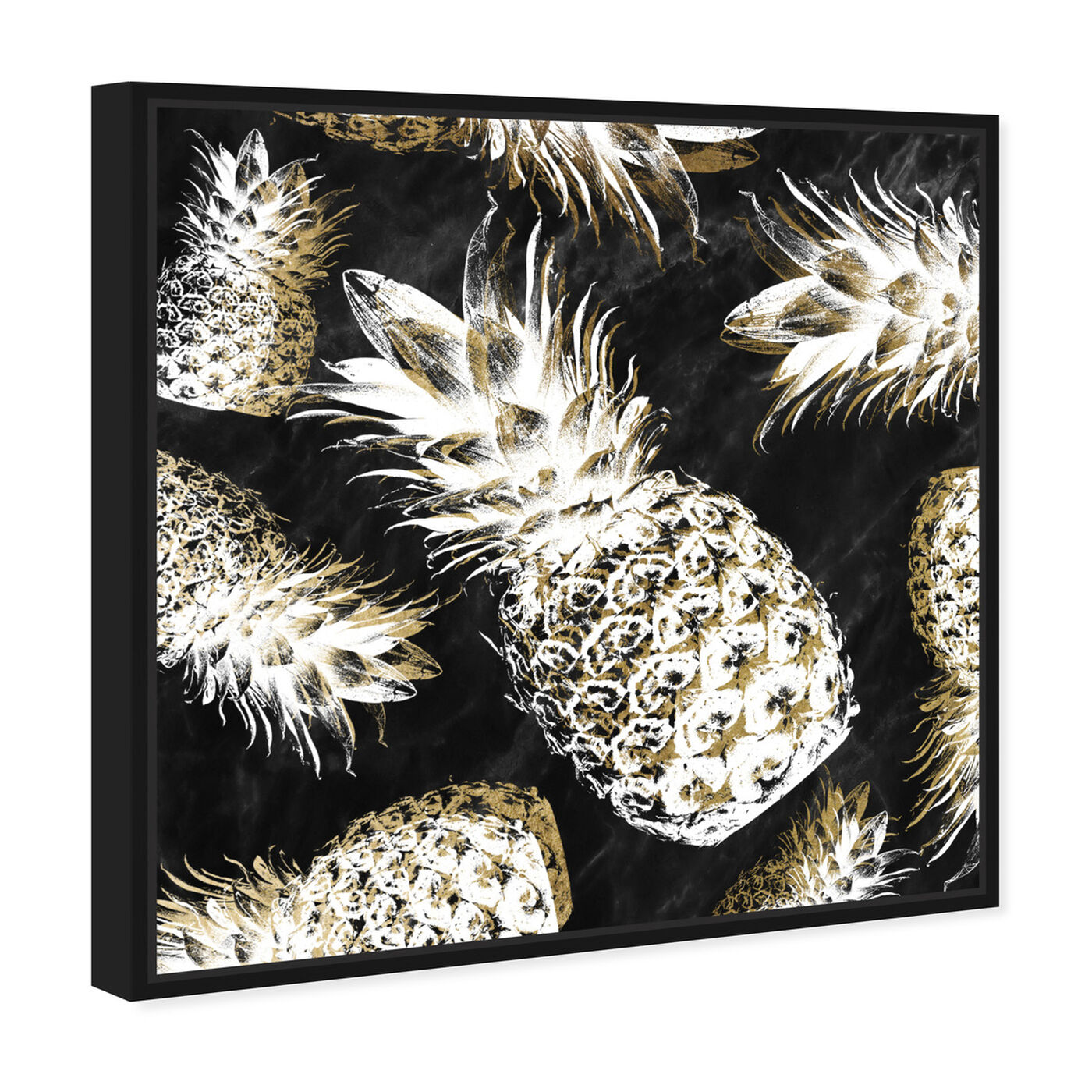 Angled view of White Pineapples featuring food and cuisine and fruits art.