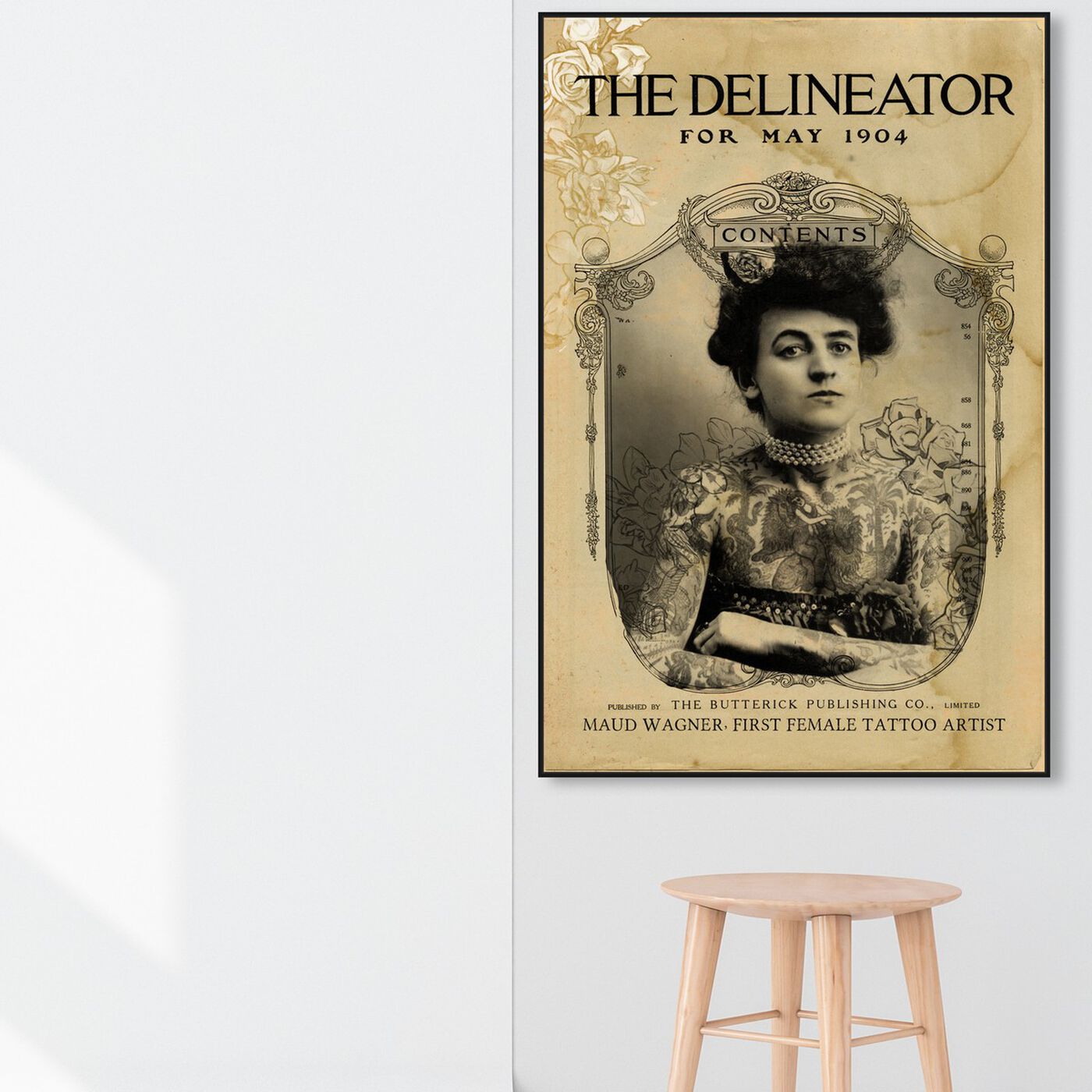 Hanging view of The Delineator featuring people and portraits and portraits art.