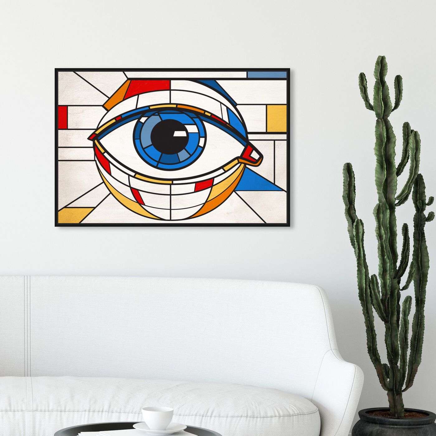 Hanging view of Contemplate featuring abstract and shapes art.
