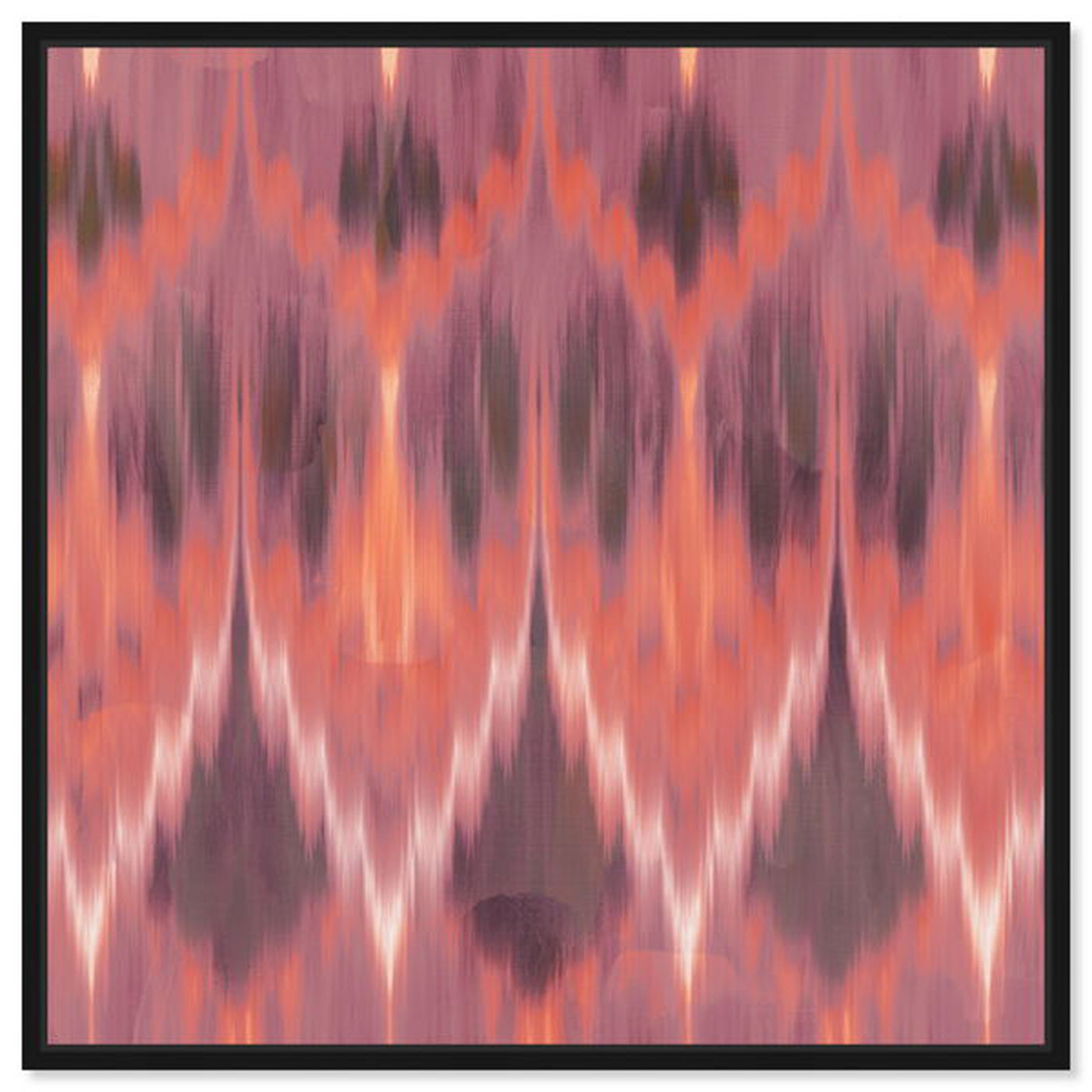 Front view of Coral Ikat featuring abstract and patterns art.