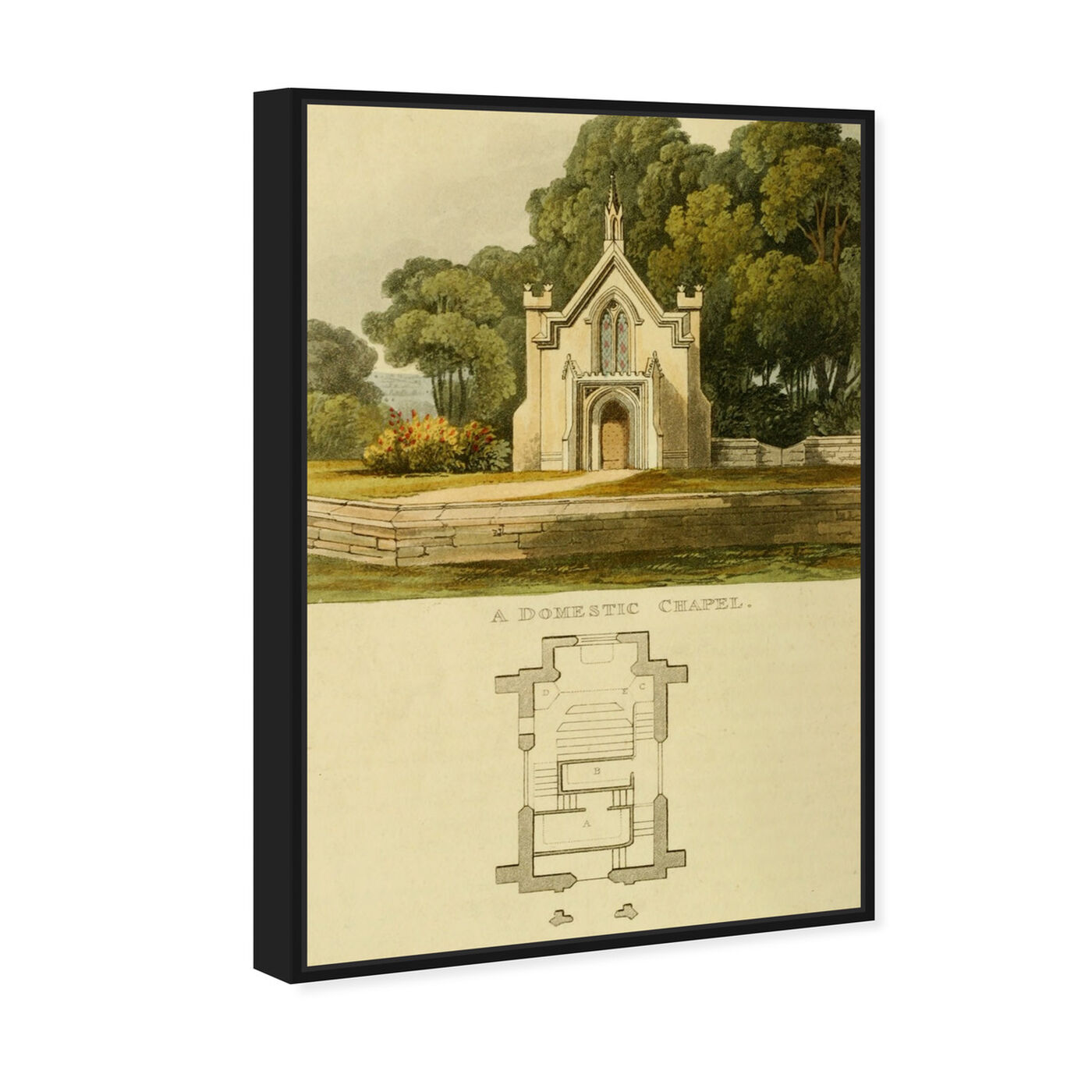 Angled view of Domestic Chapel - The Art Cabinet featuring classic and figurative and classic art.