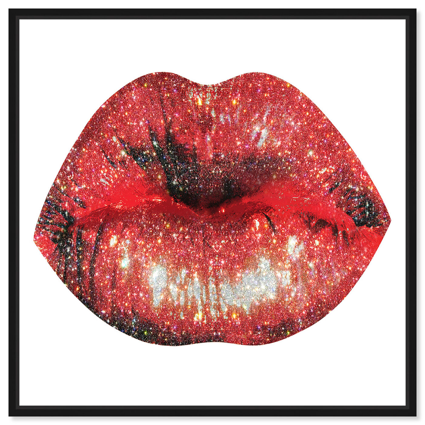 Front view of Lips and Rhinestones IV featuring fashion and glam and lips art.