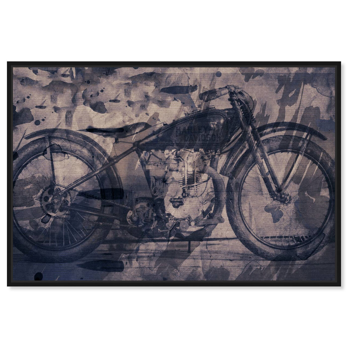 Front view of Vintage Bike featuring transportation and motorcycles art.