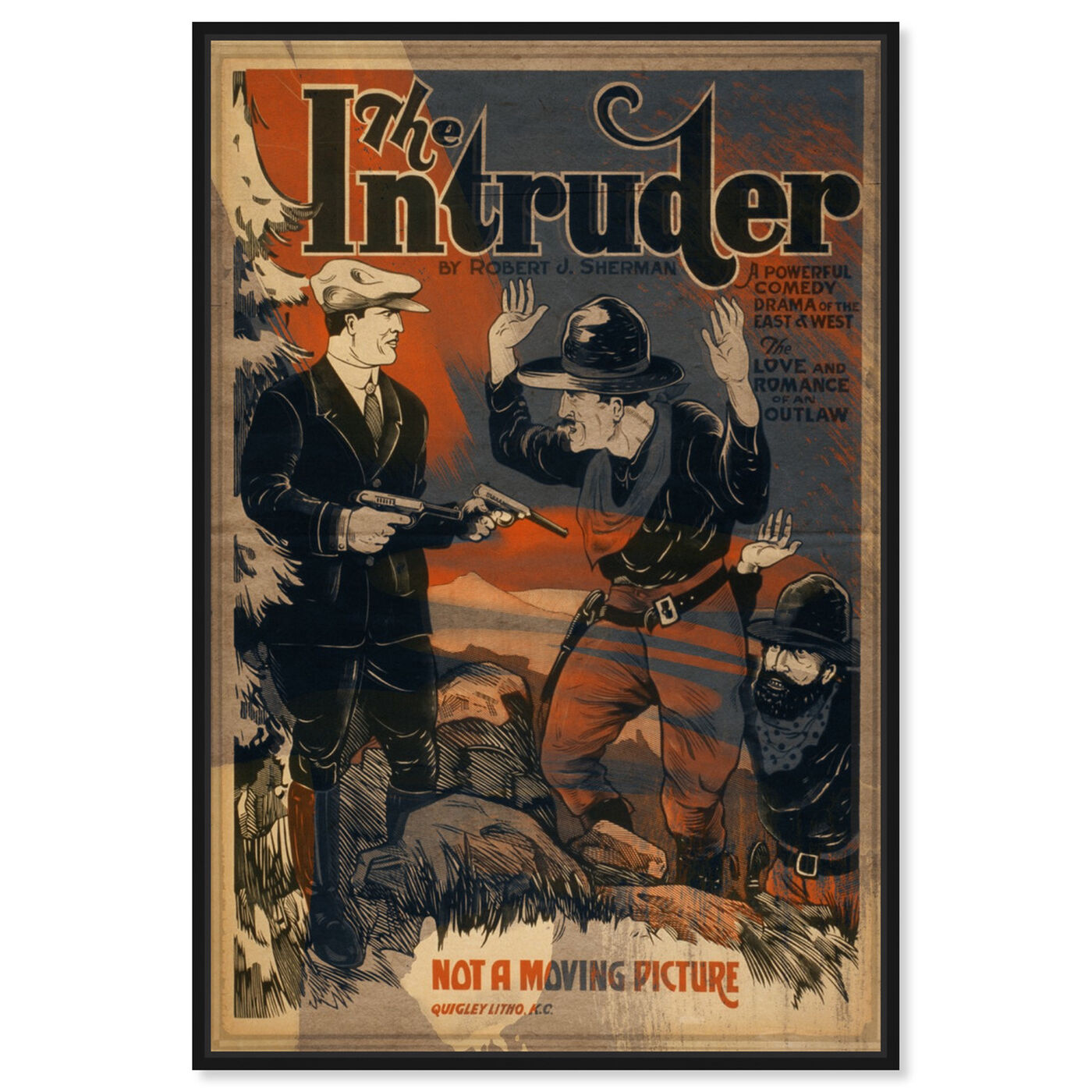 Front view of The Intruder featuring advertising and posters art.