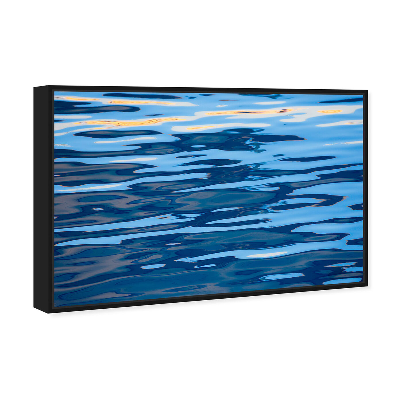 Angled view of Sunset Reflections Blue by David Fleetham featuring nautical and coastal and coastal art.