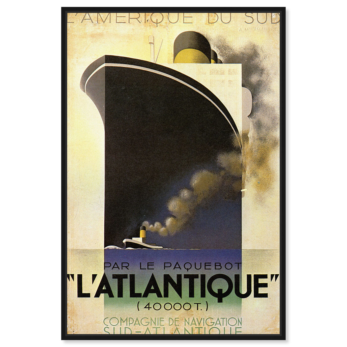 Front view of Atlantique featuring advertising and posters art.