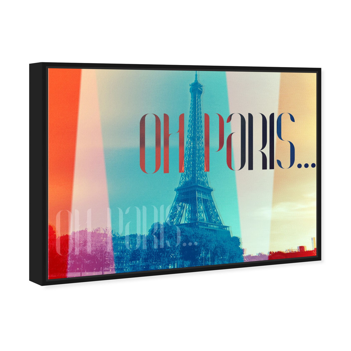 Angled view of Oh Paris featuring world and countries and european countries art.