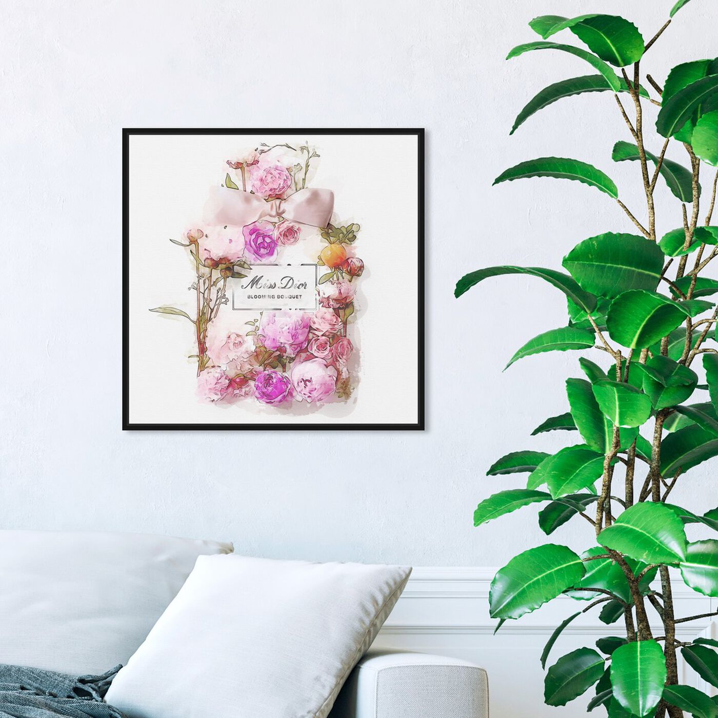 Oliver Gal 'Dripping Roses and Chanel' The Floral and Botanical Wall Art  Decor Collection Modern Premium Canvas Art Print
