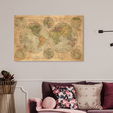 Hemispheres Map 1891