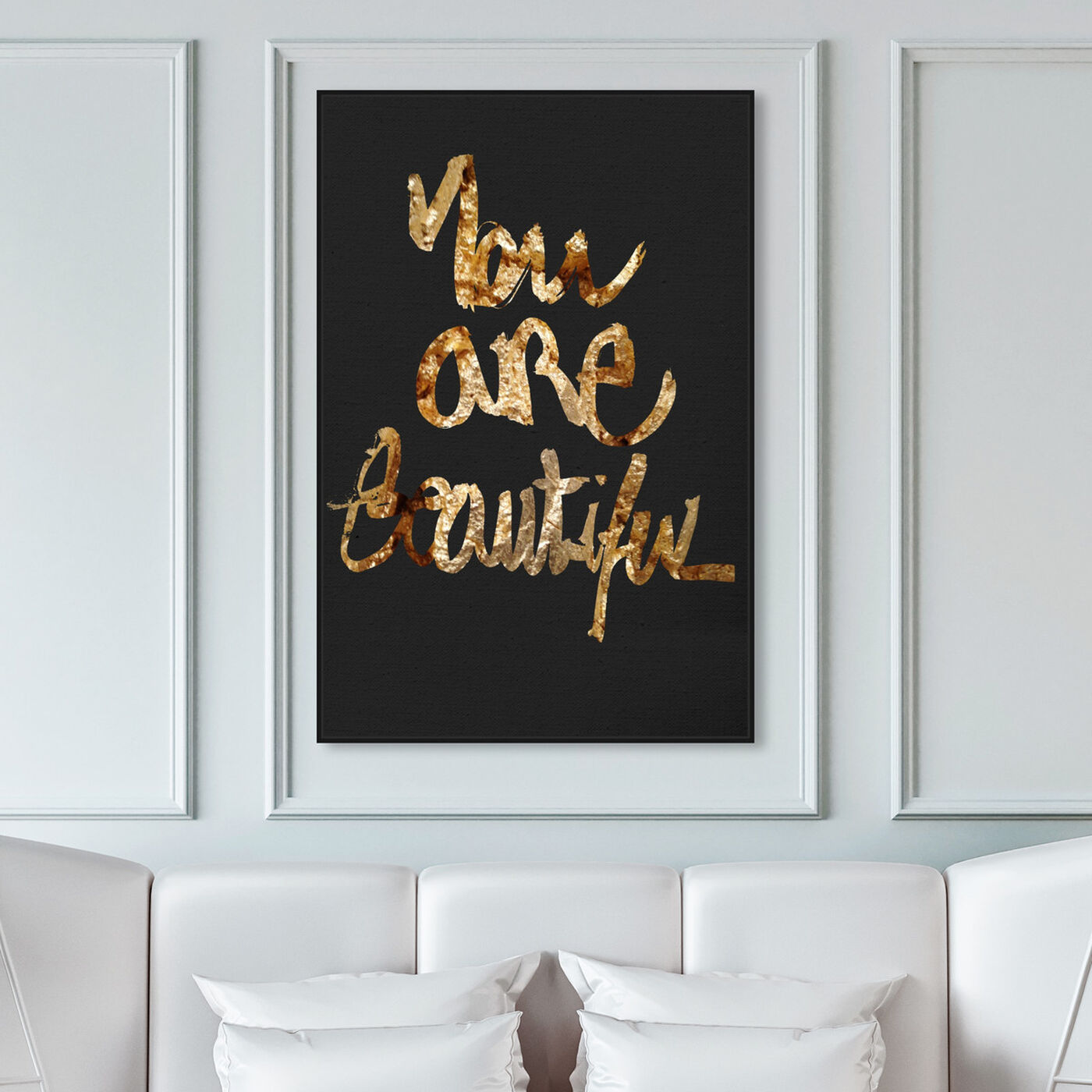 Hanging view of You Really Are Gold featuring typography and quotes and beauty quotes and sayings art.
