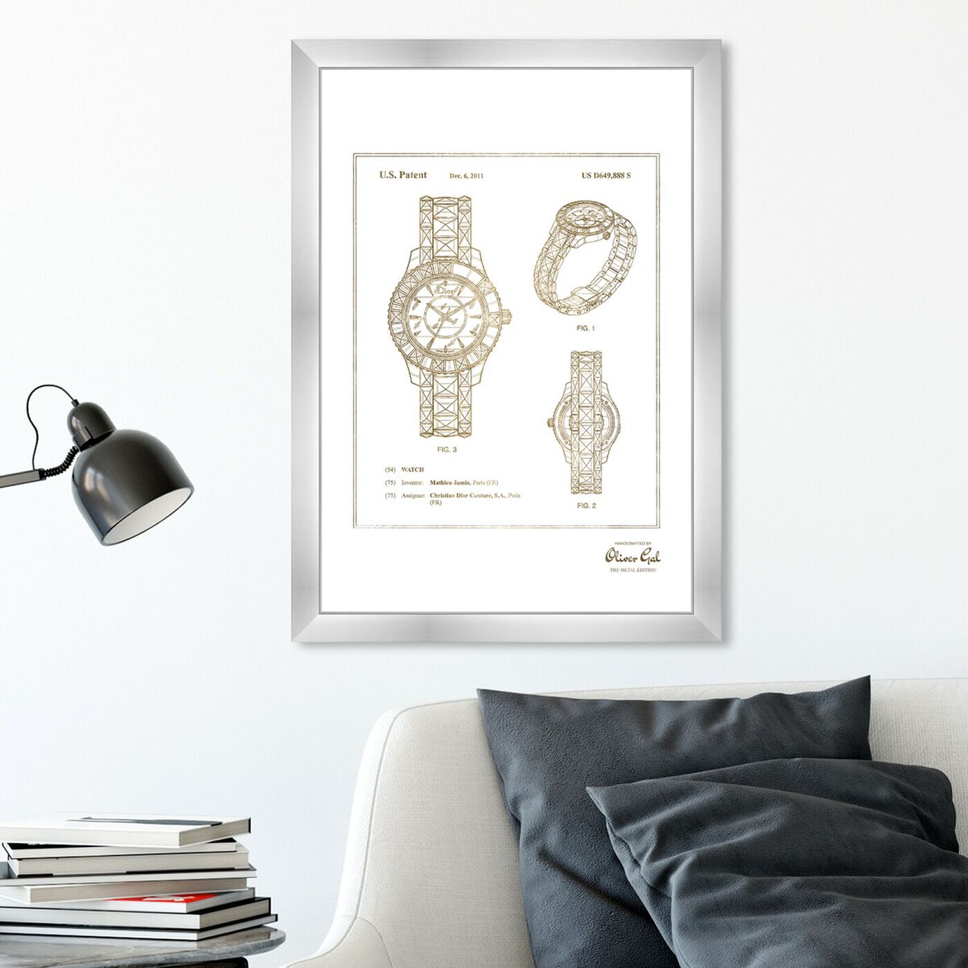 Hanging view of Dior Watch 2011 Gold featuring fashion and glam and accessories art.