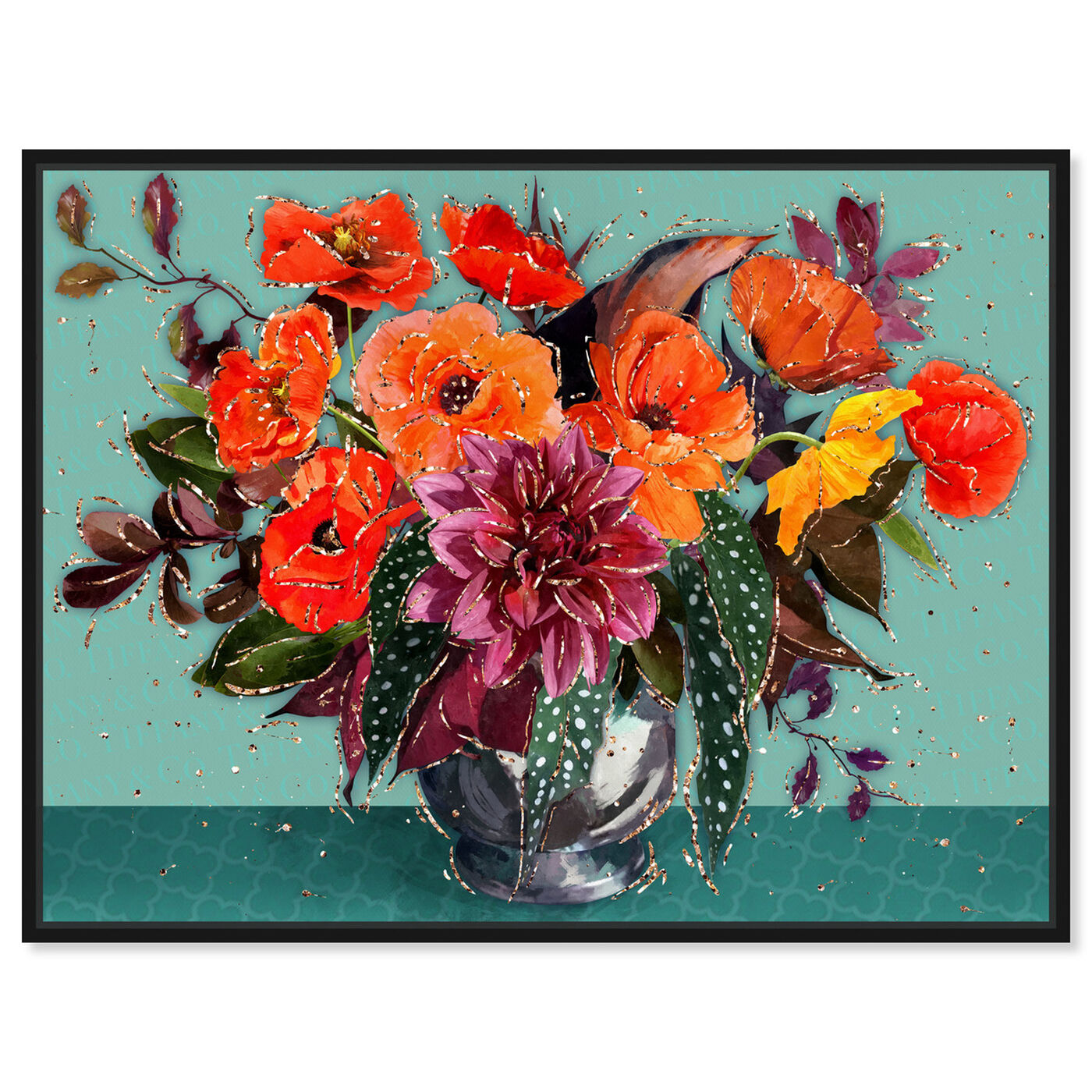 Front view of A Newyorkian Bouquet featuring floral and botanical and florals art.
