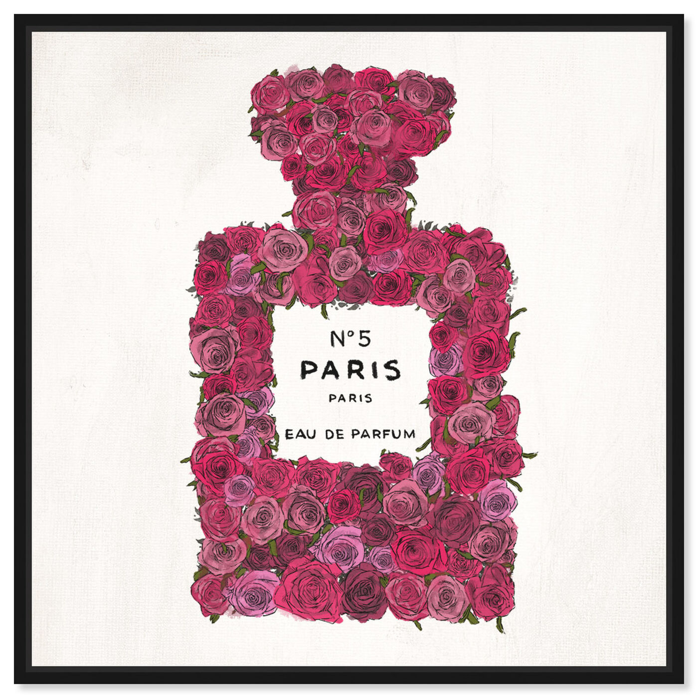 Front view of Paris featuring fashion and glam and perfumes art.