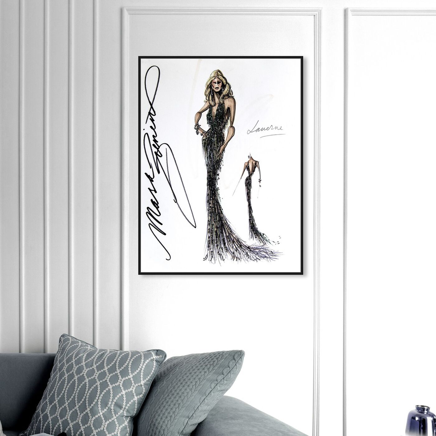 Hanging view of Mark Zunino - Laverne featuring fashion and glam and dress art.