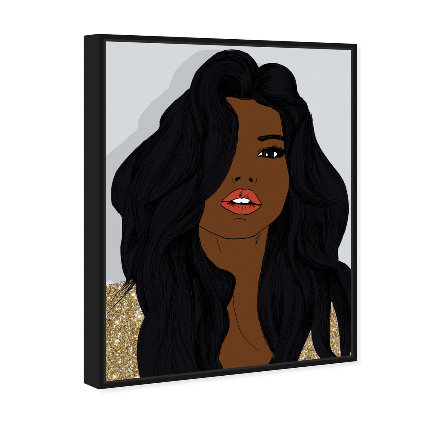 Angled view of Brunette featuring fashion and glam and portraits art.