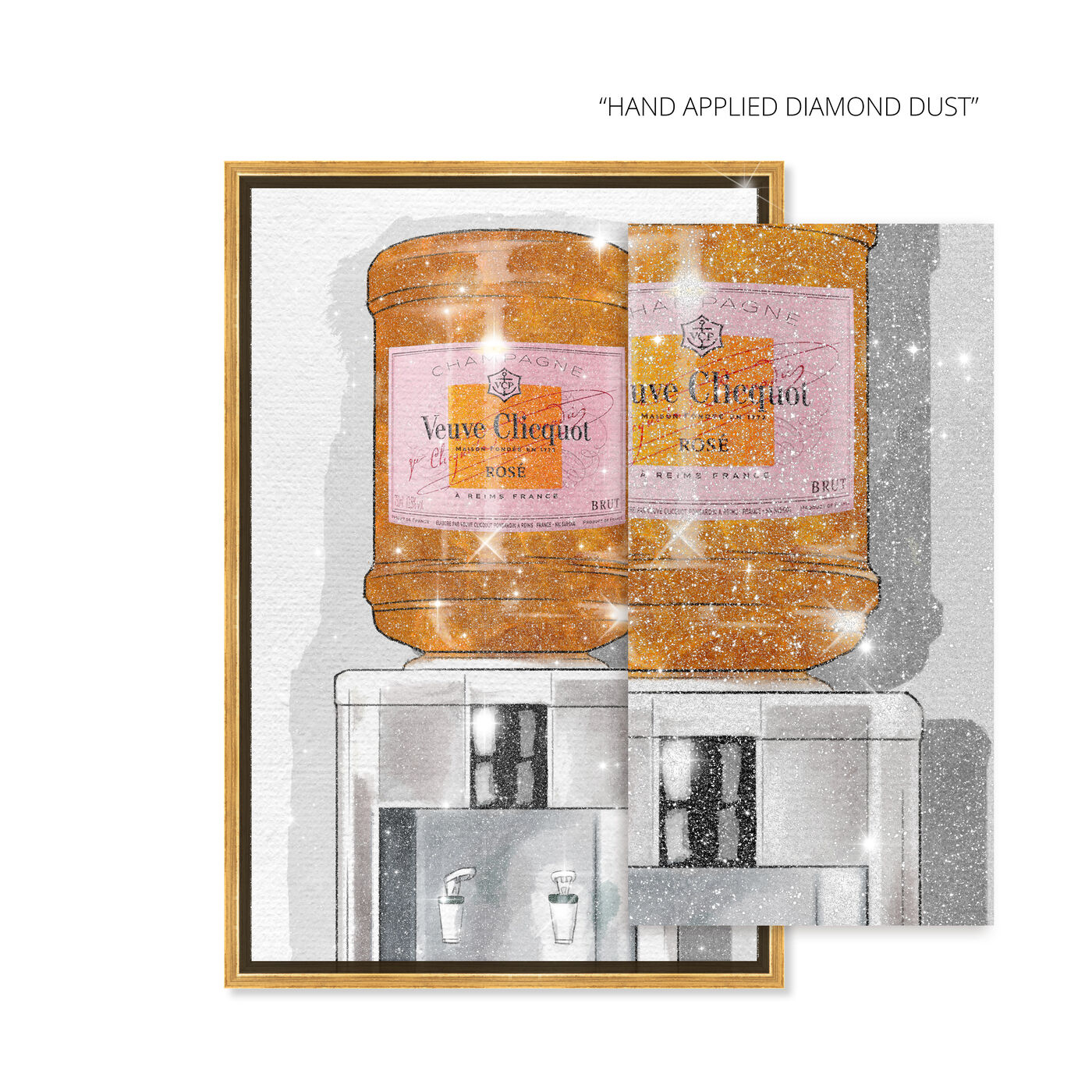 Parisian Orange Champagne Watercooler: Diamond Dust™