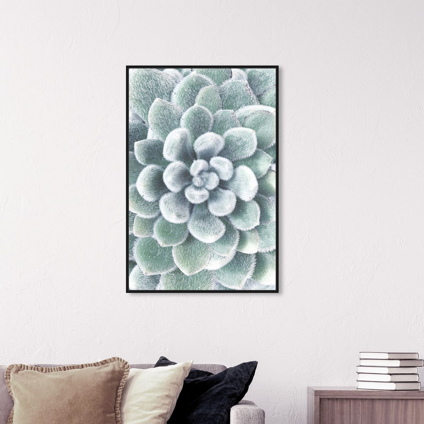 Hanging view of Succulent Zoom IV featuring floral and botanical and botanicals art.