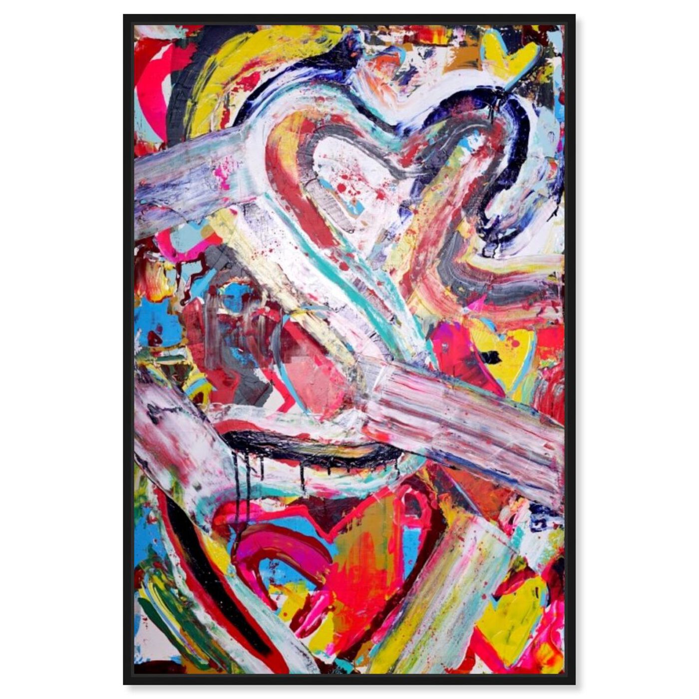 Front view of Love Remix by Tiago Magro featuring abstract and shapes art.