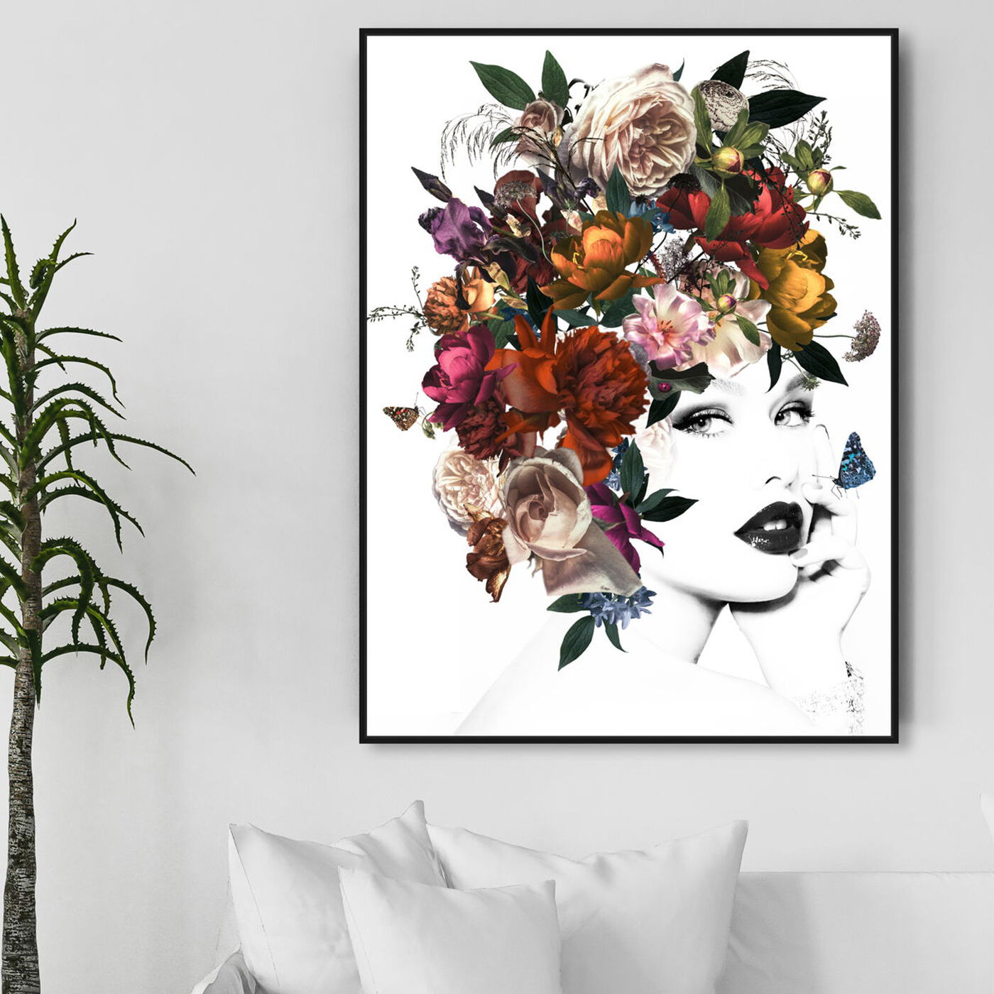 Hanging view of Queen Flora featuring fashion and glam and portraits art.