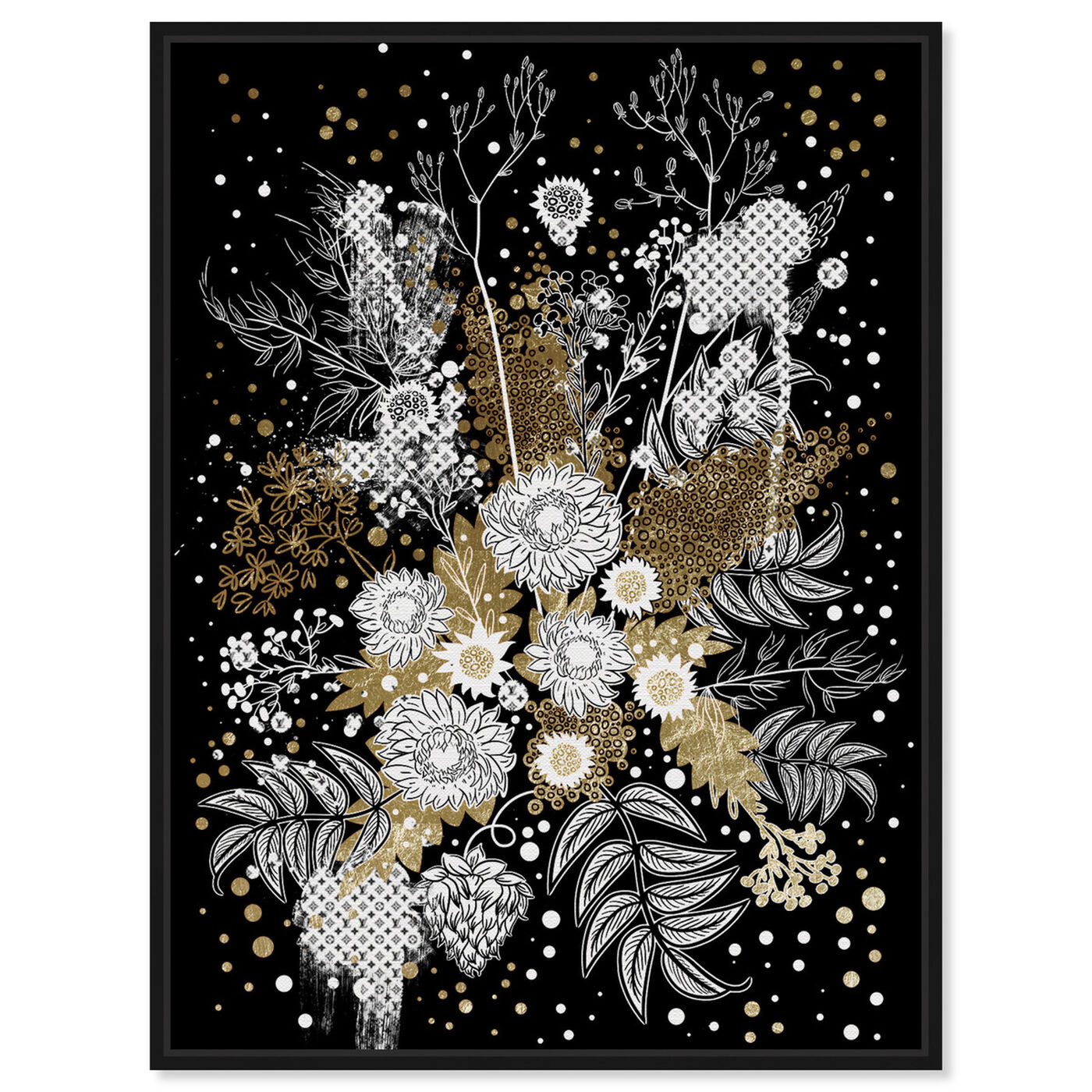 Front view of Ochre Bouquet featuring floral and botanical and florals art.