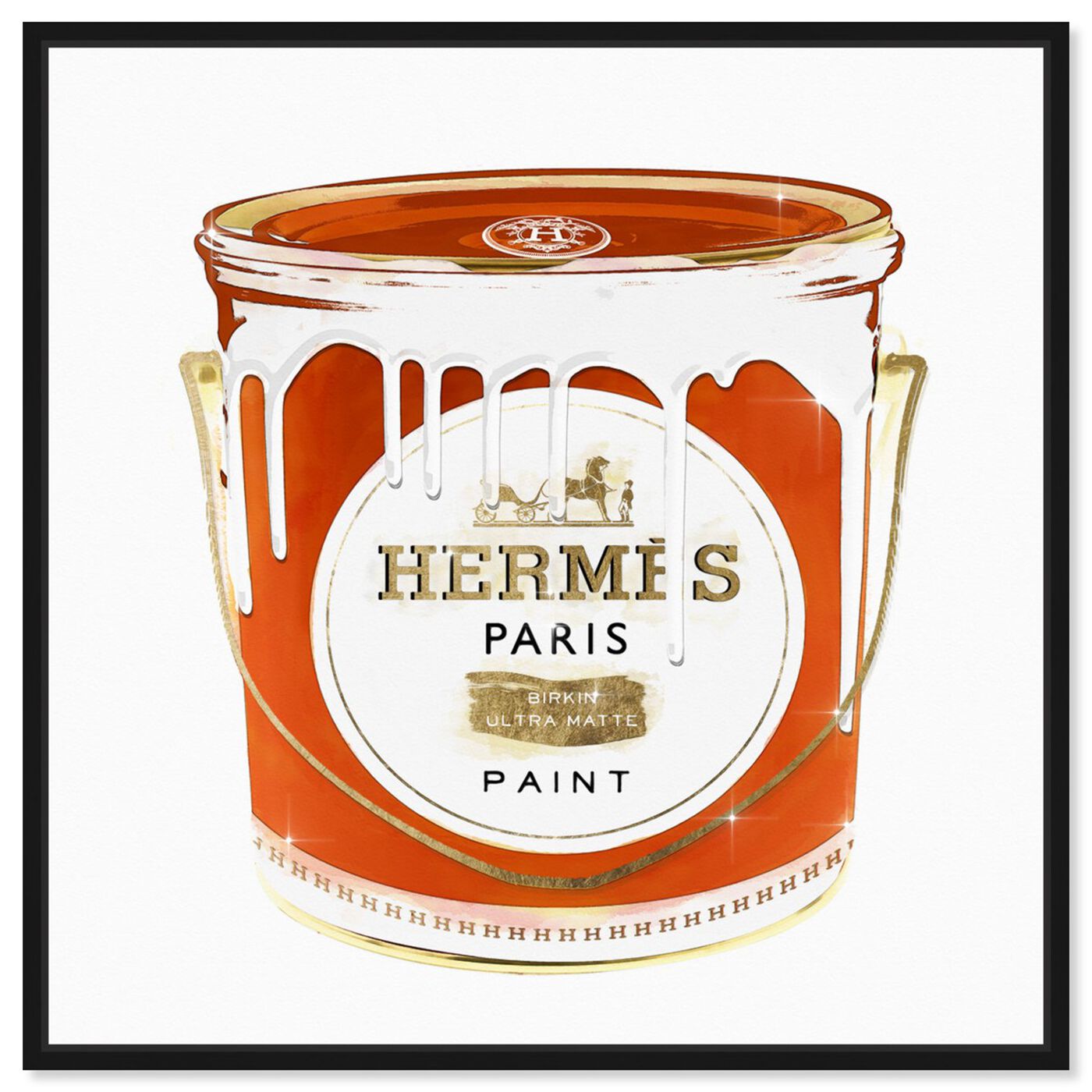 Front view of French Luxe Paint featuring fashion and glam and cans art.