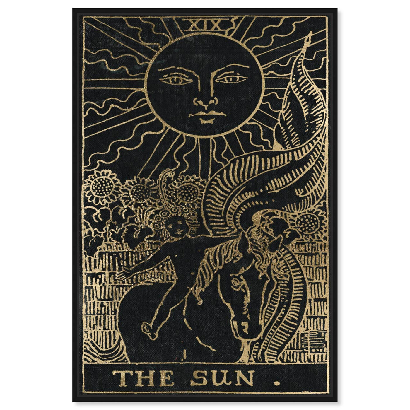 Front view of The Sun Tarot featuring spiritual and religious and astrology art.
