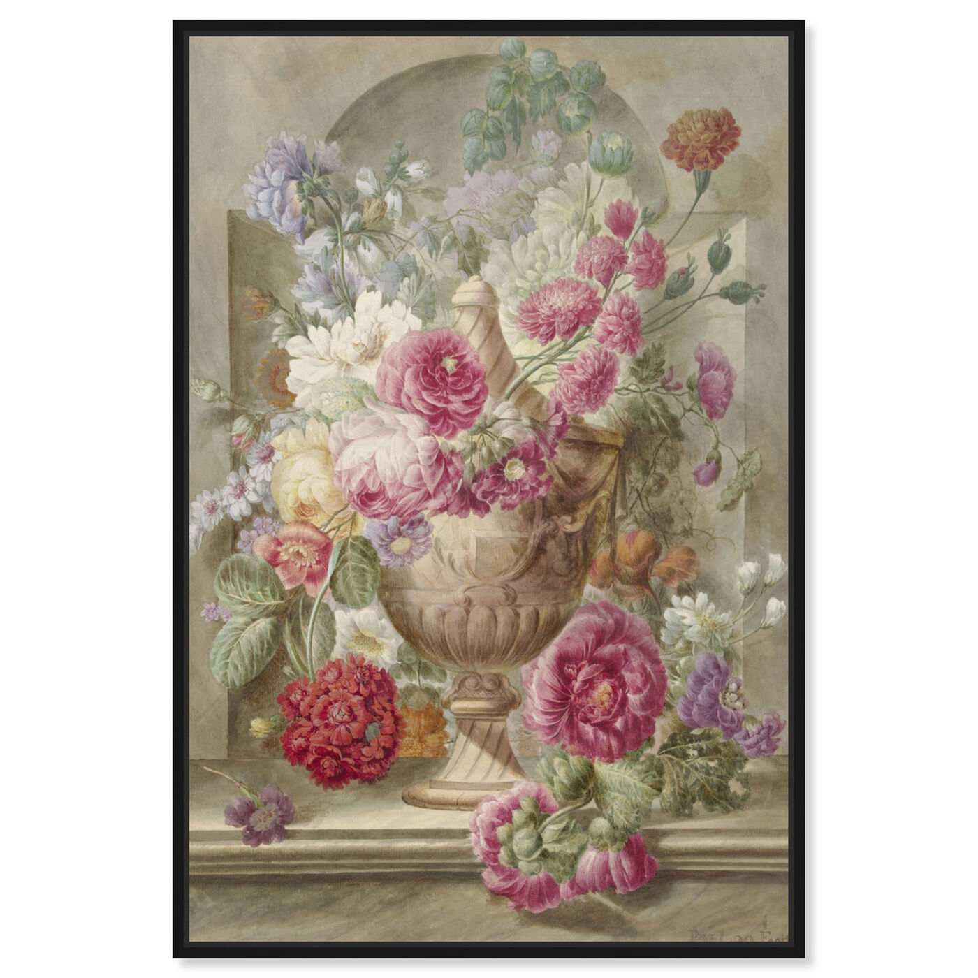 Front view of Flower Arrangement XII - The Art Cabinet featuring floral and botanical and florals art.