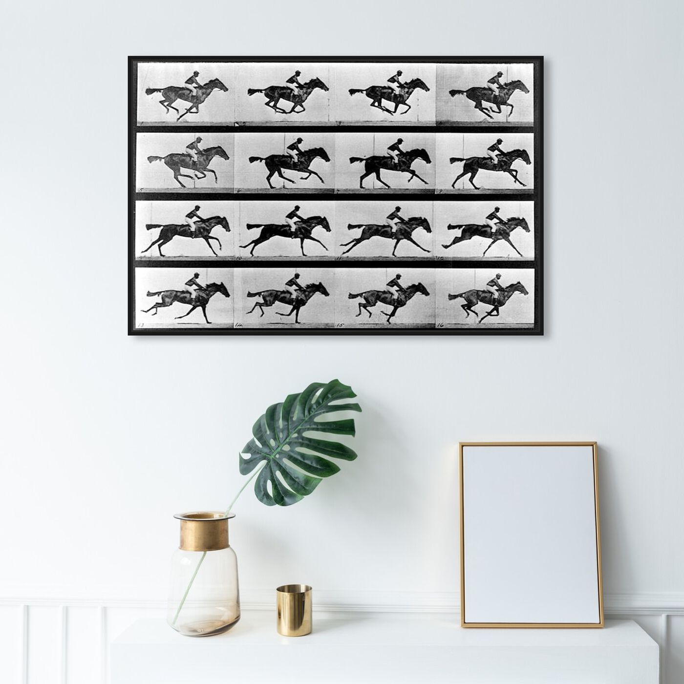 Hanging view of Horse In Motion II featuring animals and farm animals art.