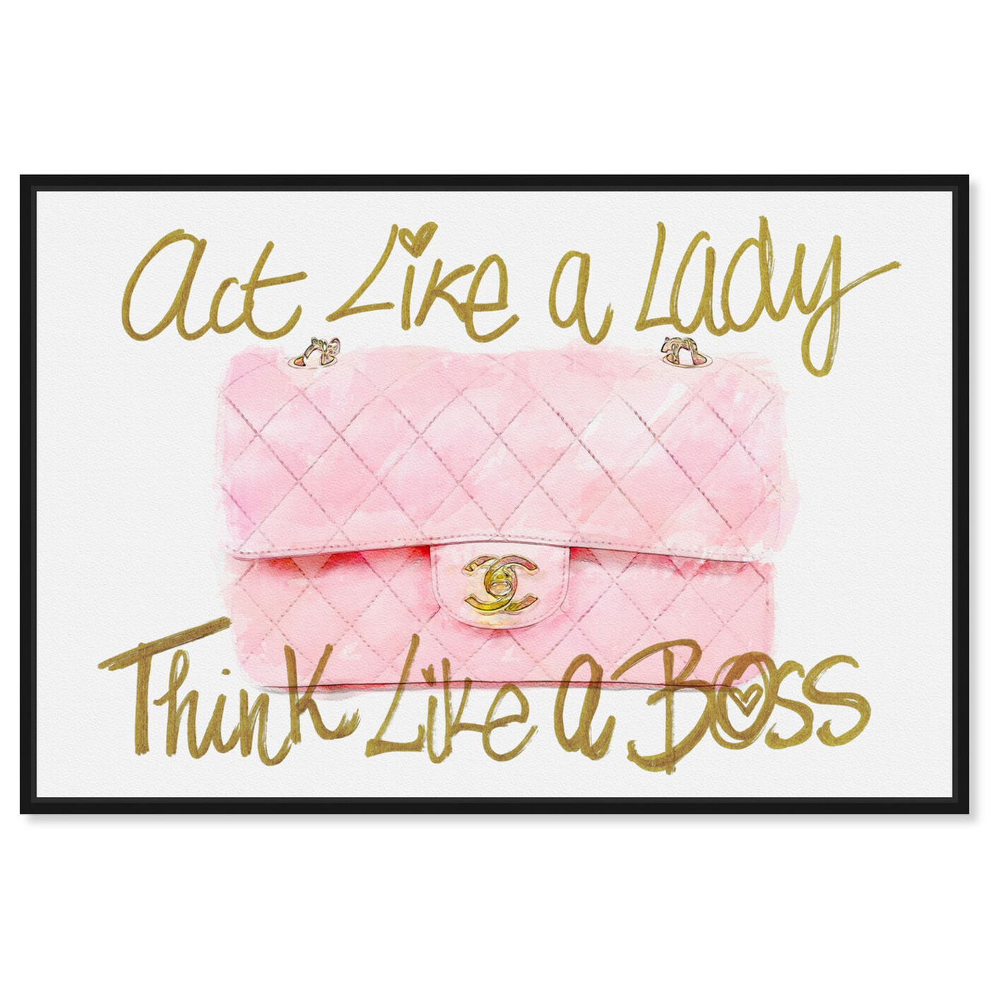 Front view of Like A Lady Boss featuring typography and quotes and empowered women quotes and sayings art.