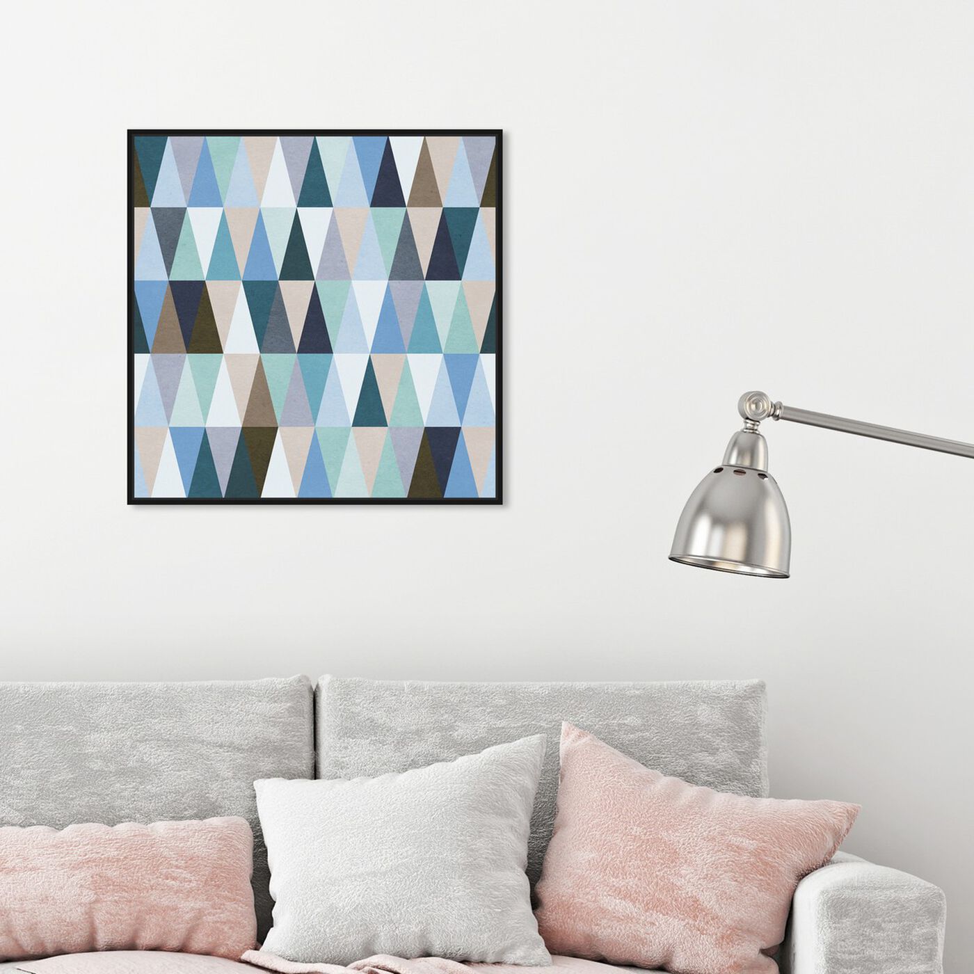 Hanging view of Five Muted featuring abstract and geometric art.