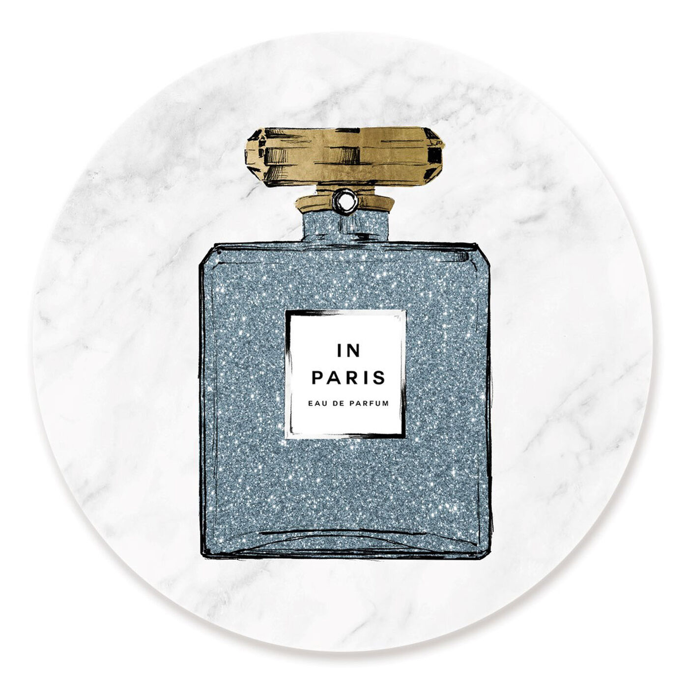 Men Perfume Monsieur Bleu  Fashion and Glam Wall Art by The Oliver Gal