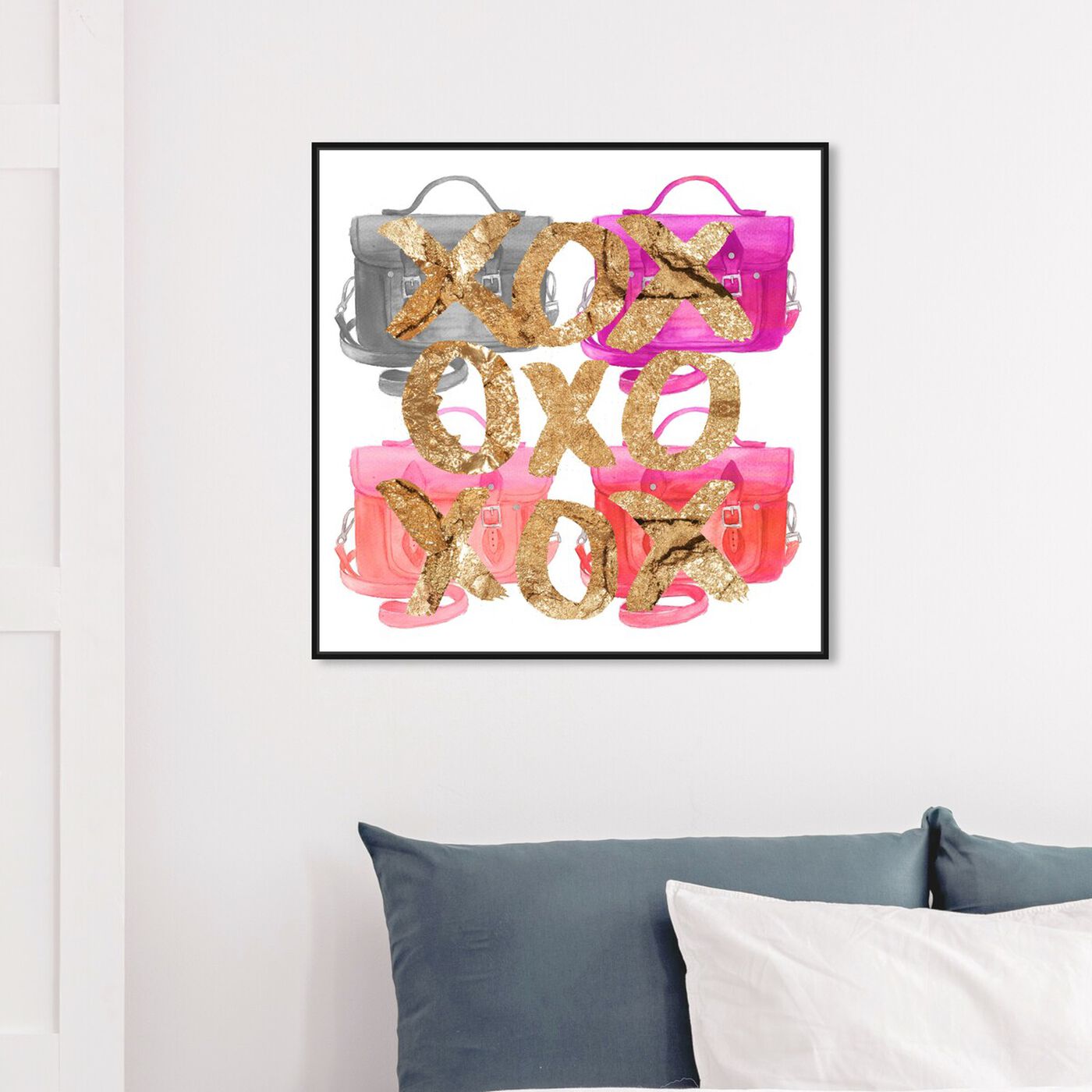 Hanging view of Pink XO featuring fashion and glam and handbags art.
