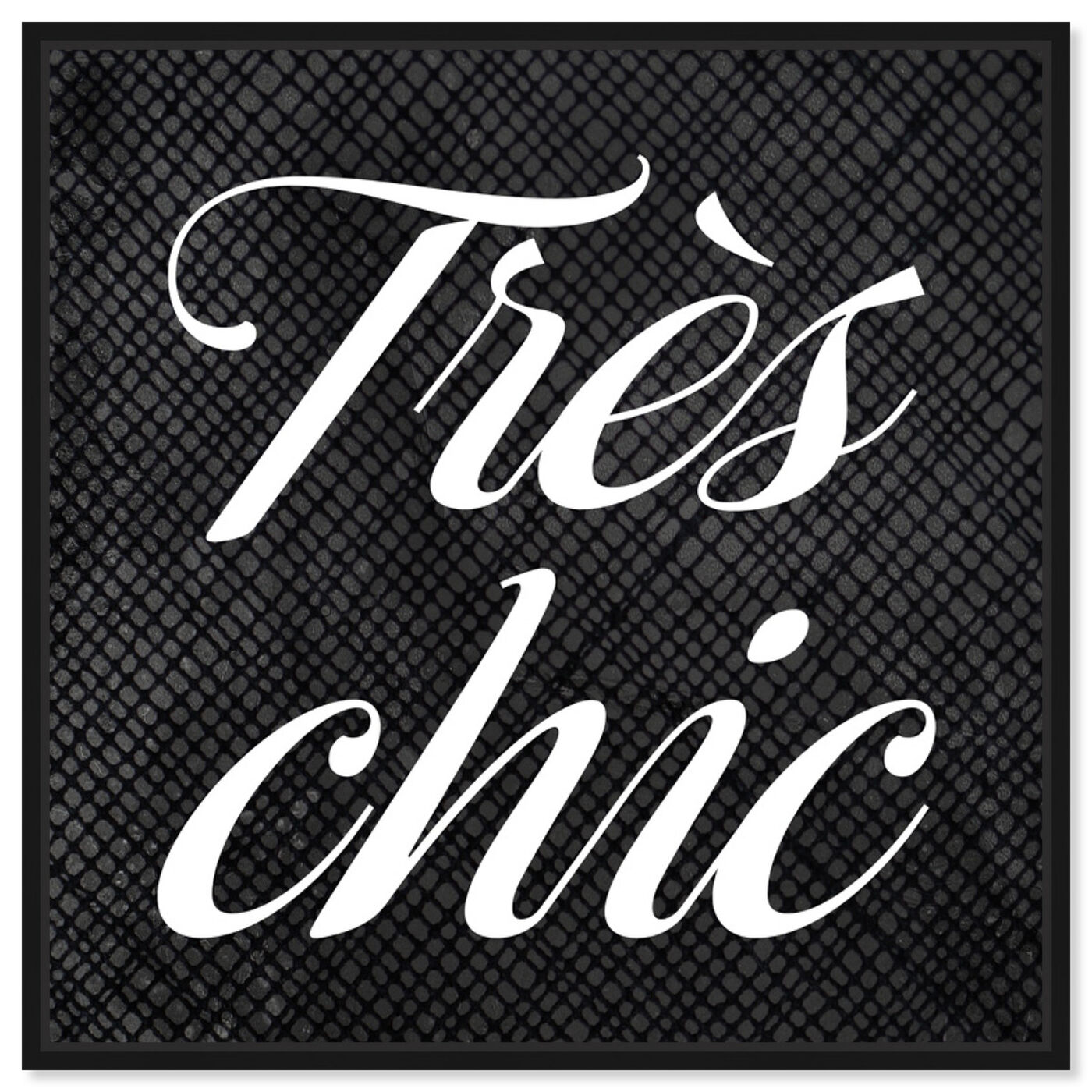 Front view of Tres Chic featuring typography and quotes and beauty quotes and sayings art.