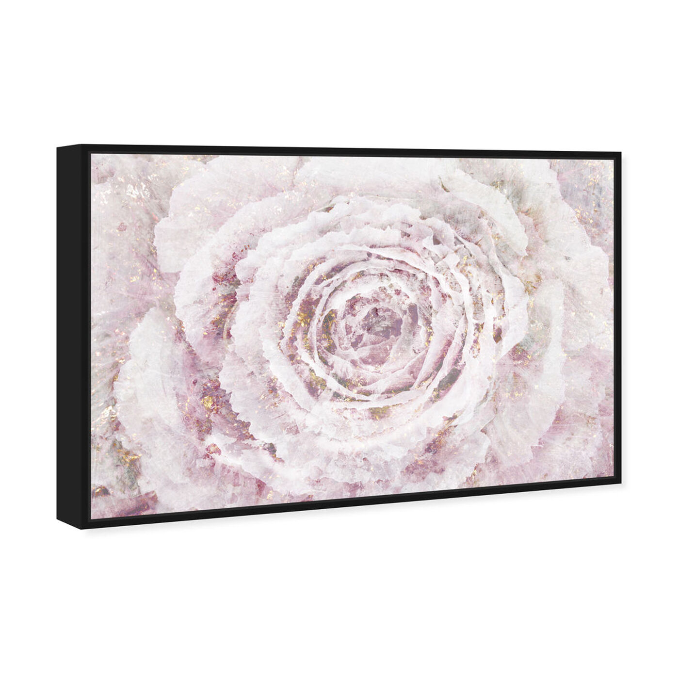 Angled view of Blush Winter Flower Amethyst featuring floral and botanical and florals art.