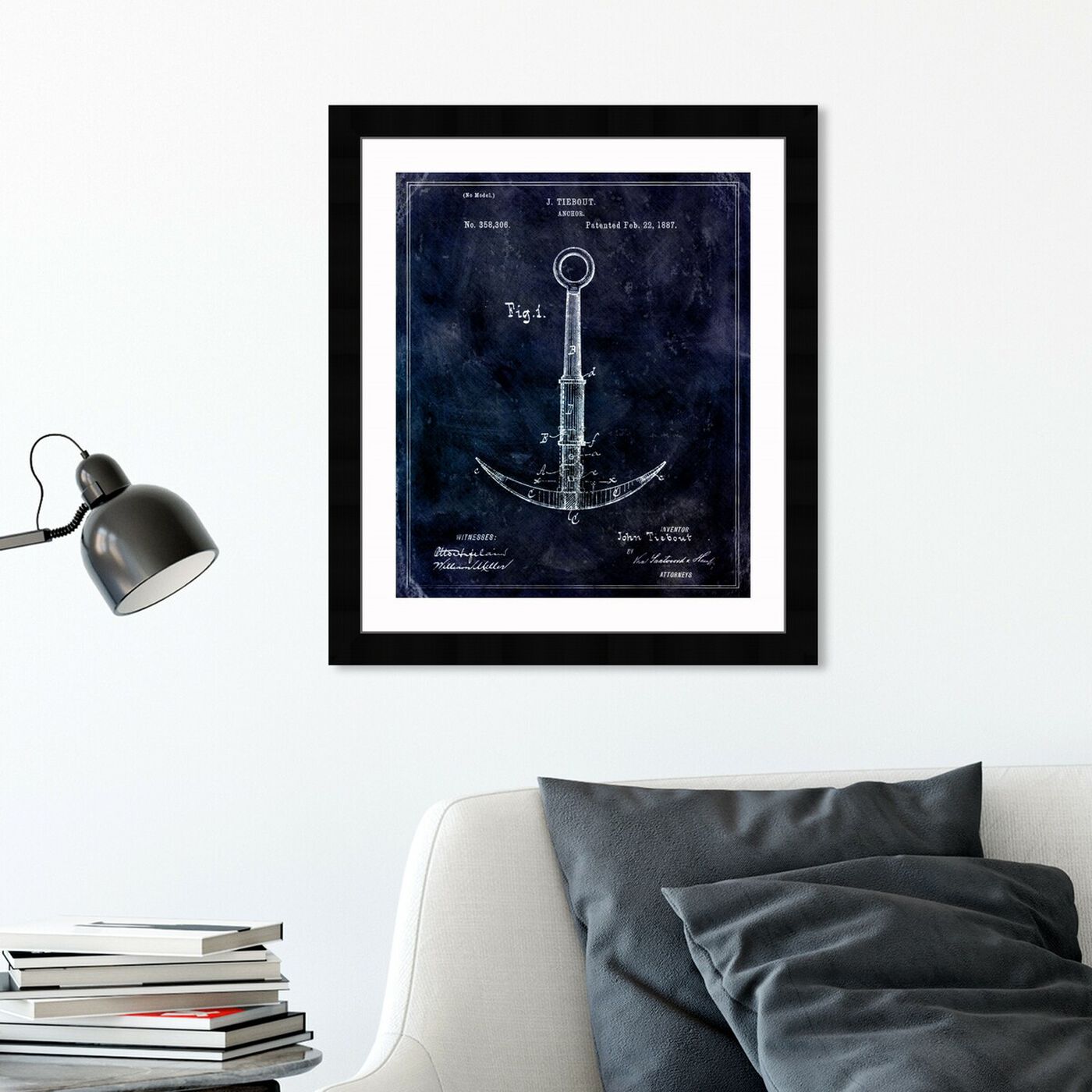 Hanging view of Anchor 1887 II featuring nautical and coastal and nautical watercrafts art.