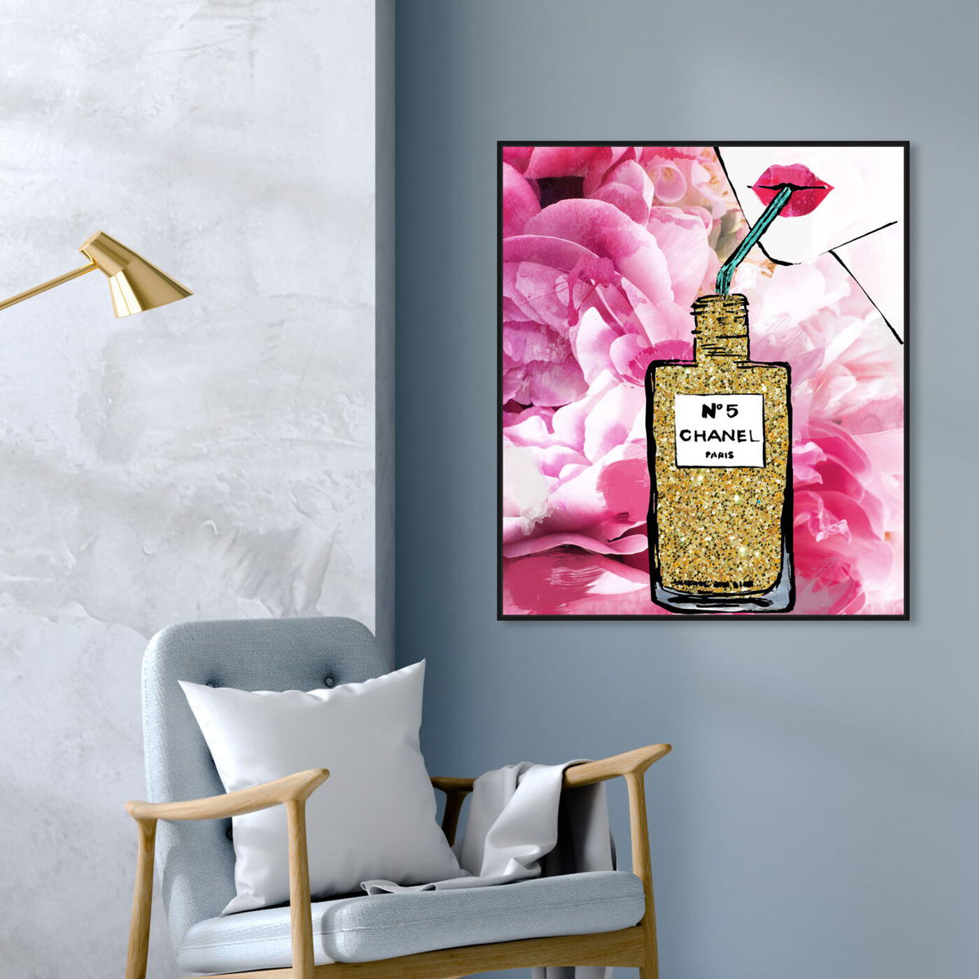 Hanging view of Sipping Rose featuring fashion and glam and perfumes art.