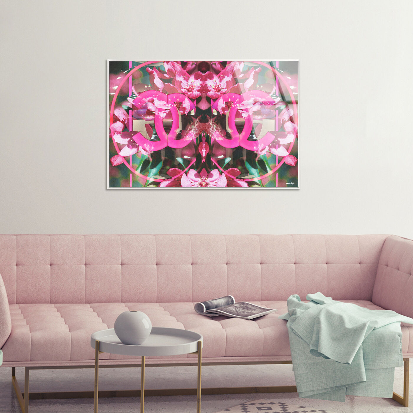 Double Blooming Fashion - Framed Acrylic Art