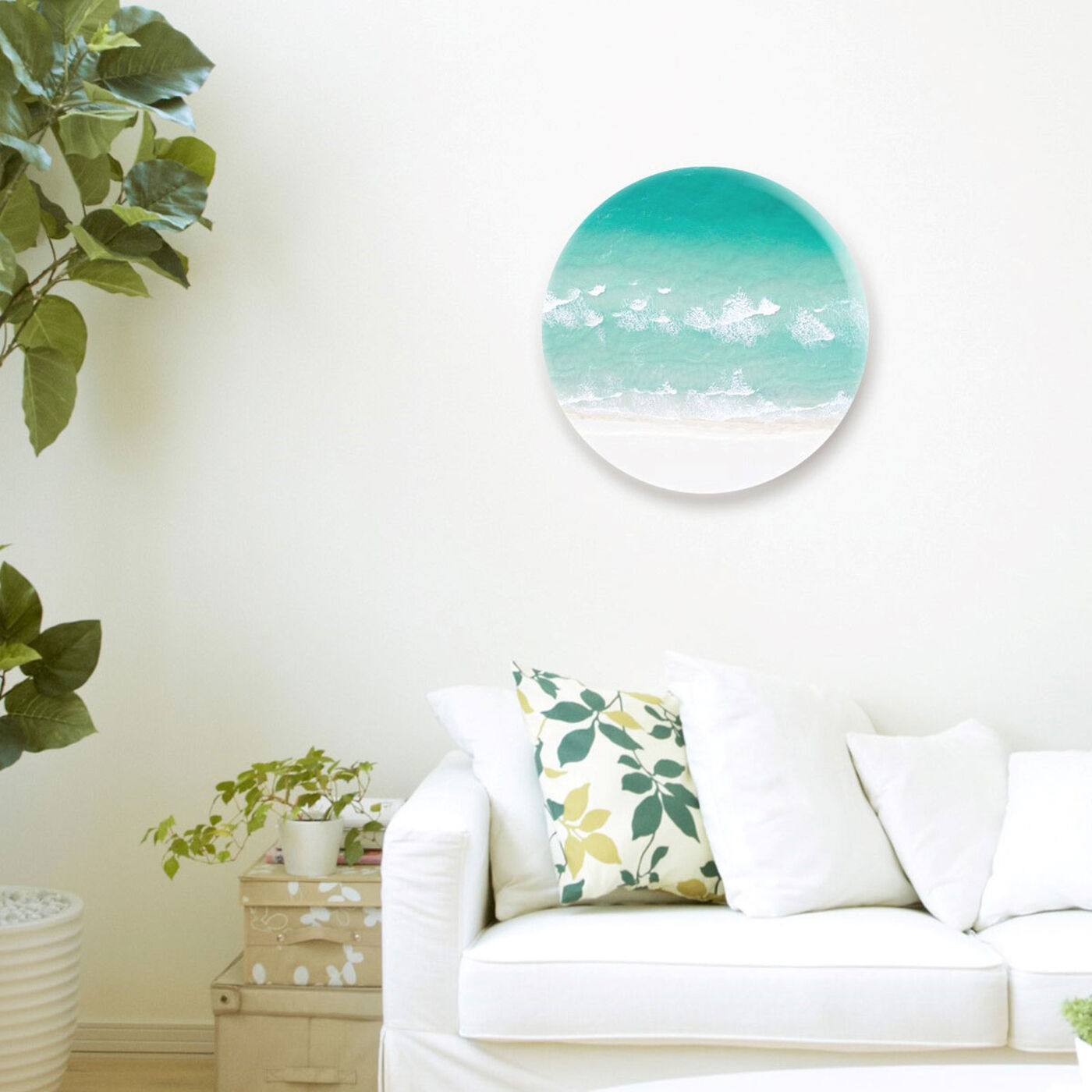 Hanging view of Calm Perfect Ocean featuring nautical and coastal and coastal art.