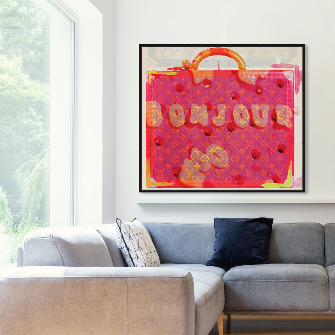 Hanging view of Bonjour featuring fashion and glam and handbags art.