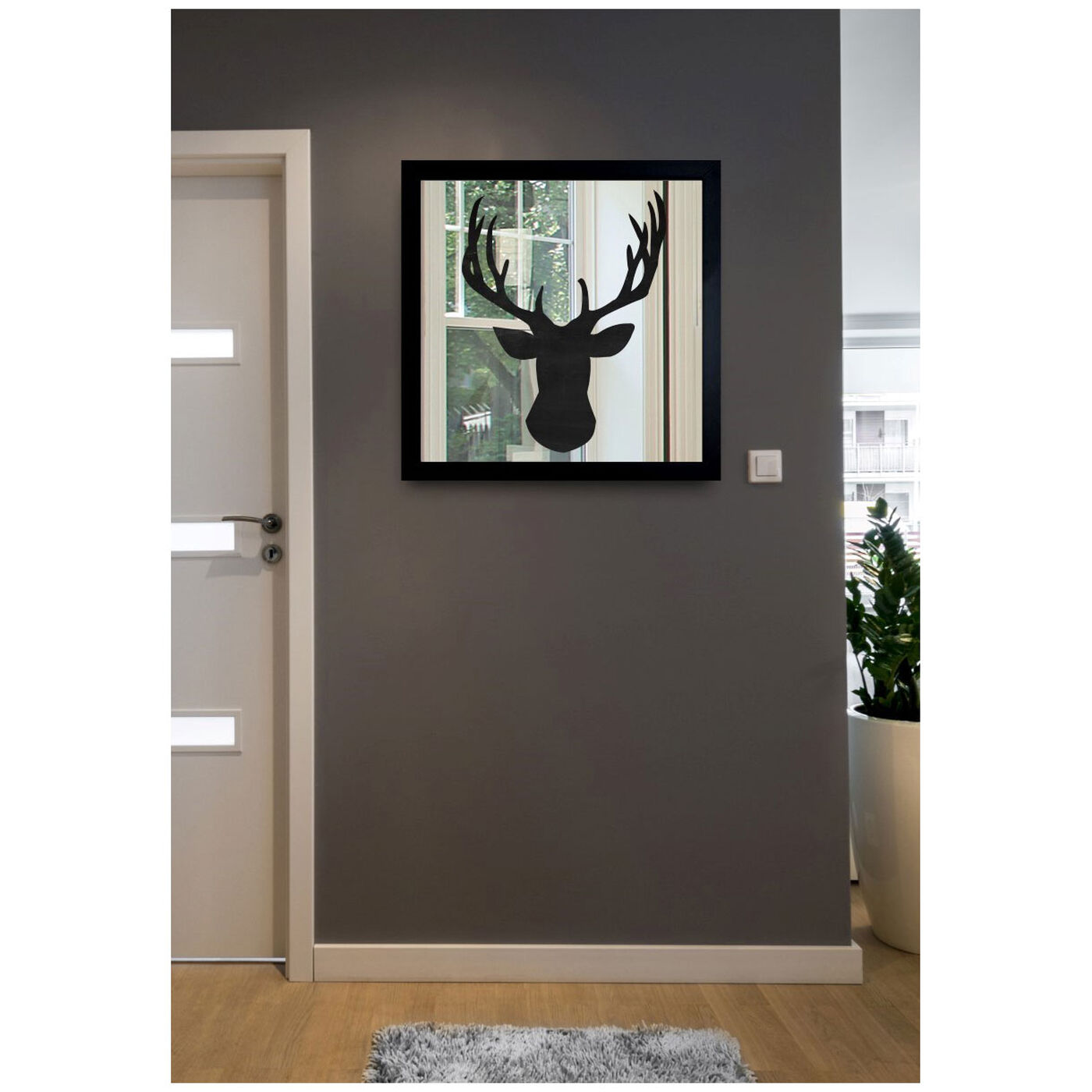 Hanging view of Deer Me featuring animals and zoo and wild animals art.