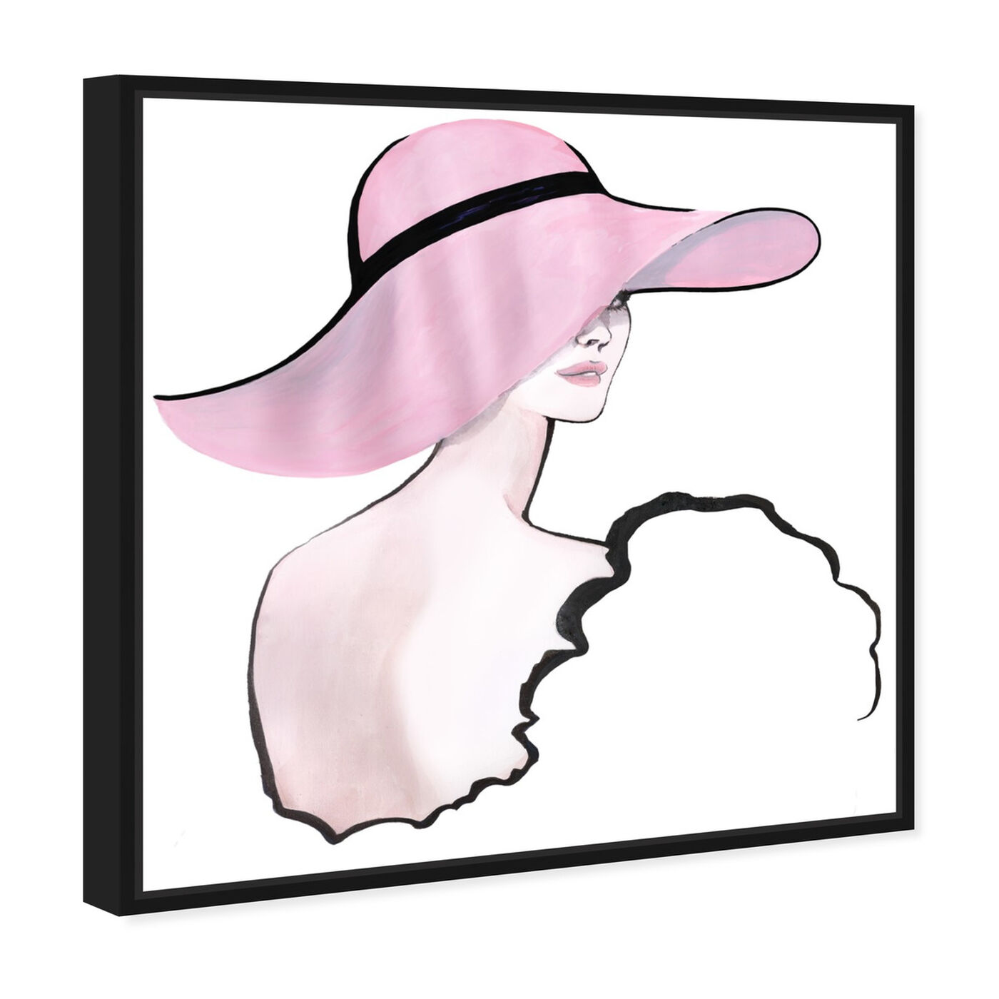 Angled view of Pink Pouder - Gill Bay featuring fashion and glam and portraits art.