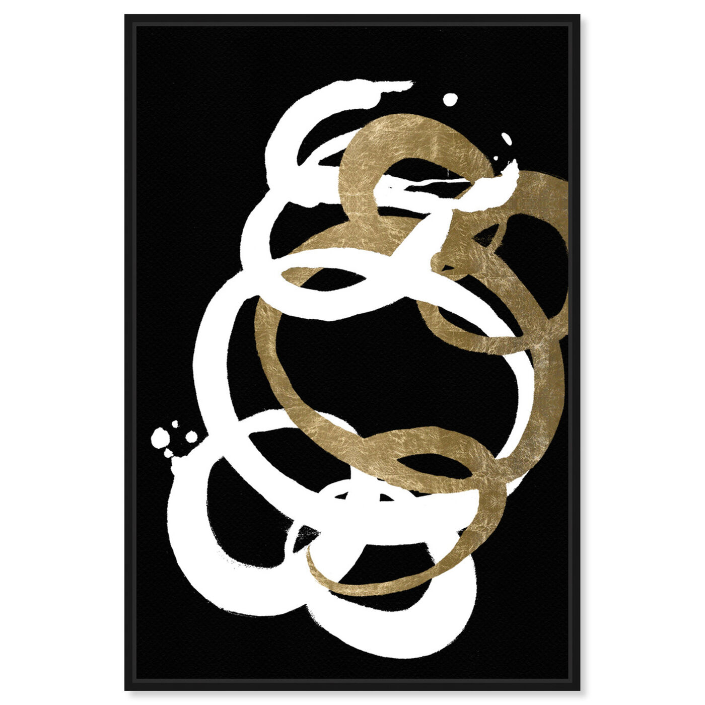 Front view of Formas Inverse Gold featuring abstract and shapes art.