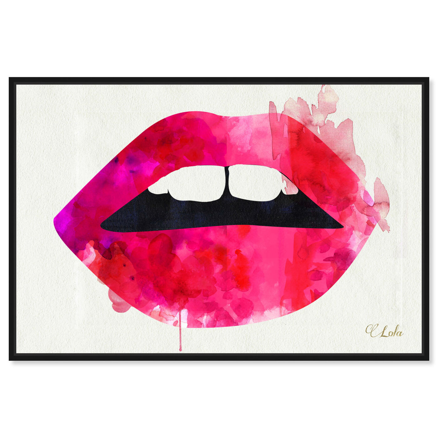 Front view of Lola's Lips featuring fashion and glam and lips art.