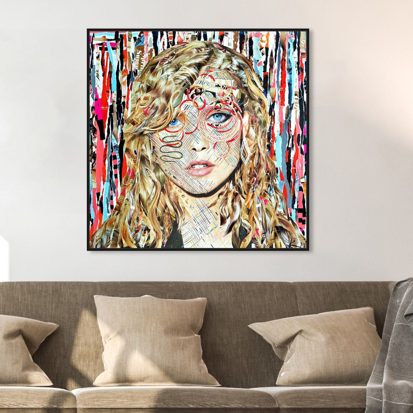 Hanging view of Blondie by Katy Hirschfeld featuring fashion and glam and portraits art.