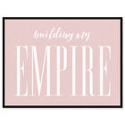 Front view of Building my Empire Rose featuring typography and quotes and motivational quotes and sayings art. image number null