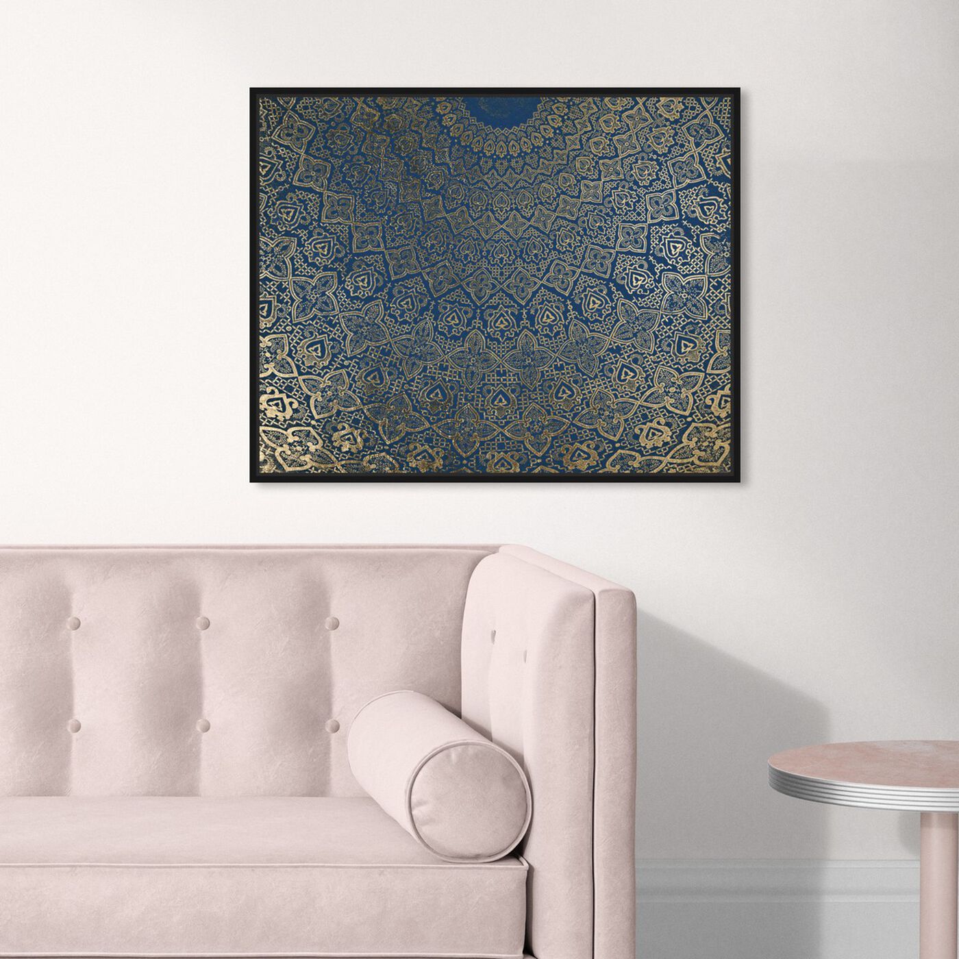 Hanging view of Indigo Times Wonder featuring abstract and patterns art.